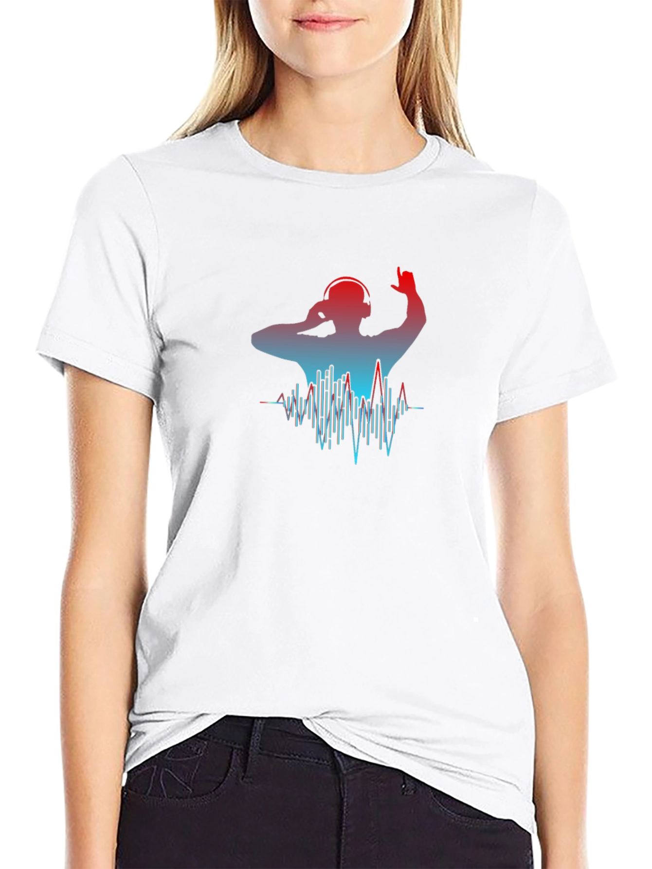 DJ Graphic Tee - Black Cotton Blend