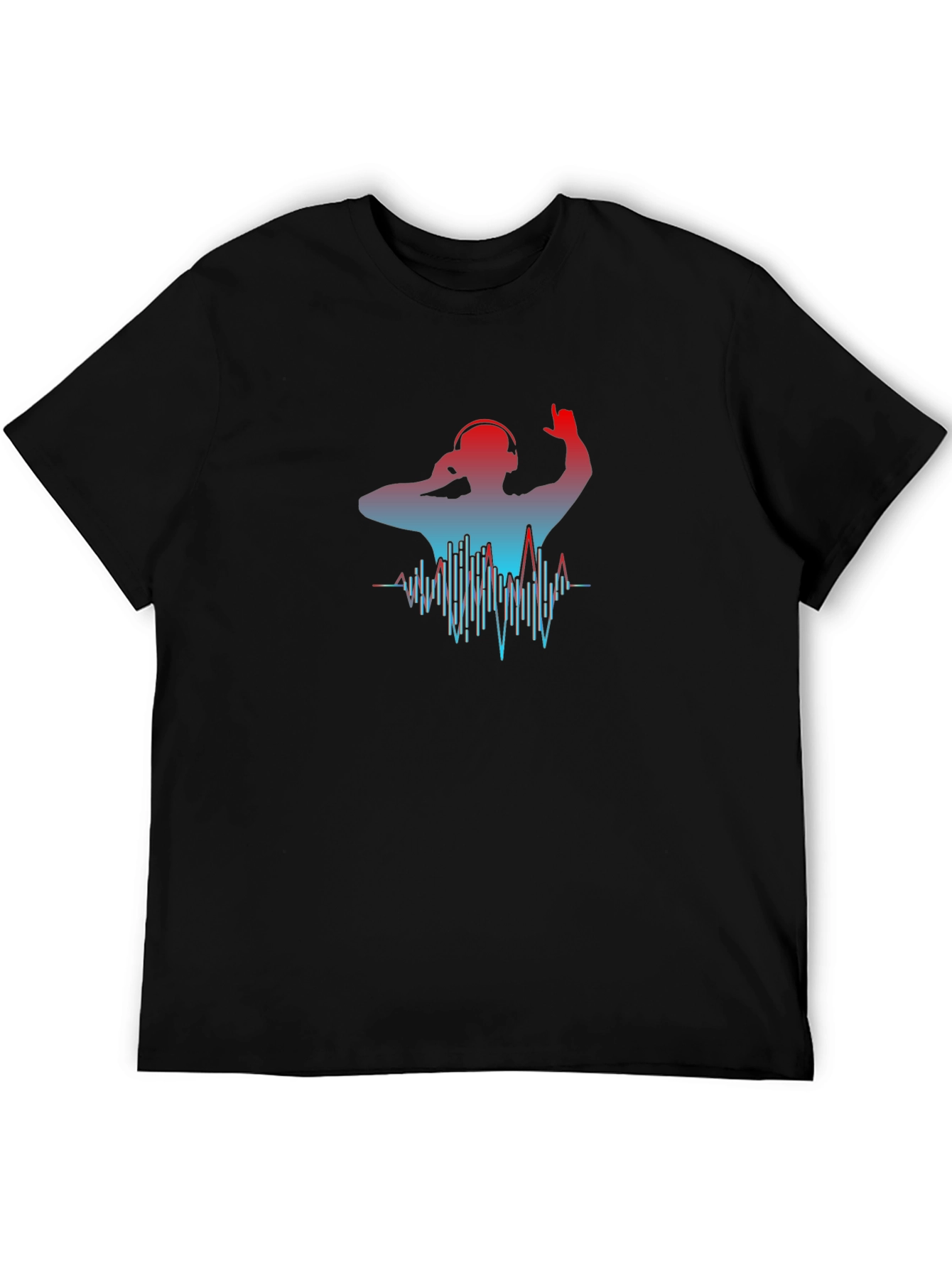 DJ Graphic Tee - Black Cotton Blend