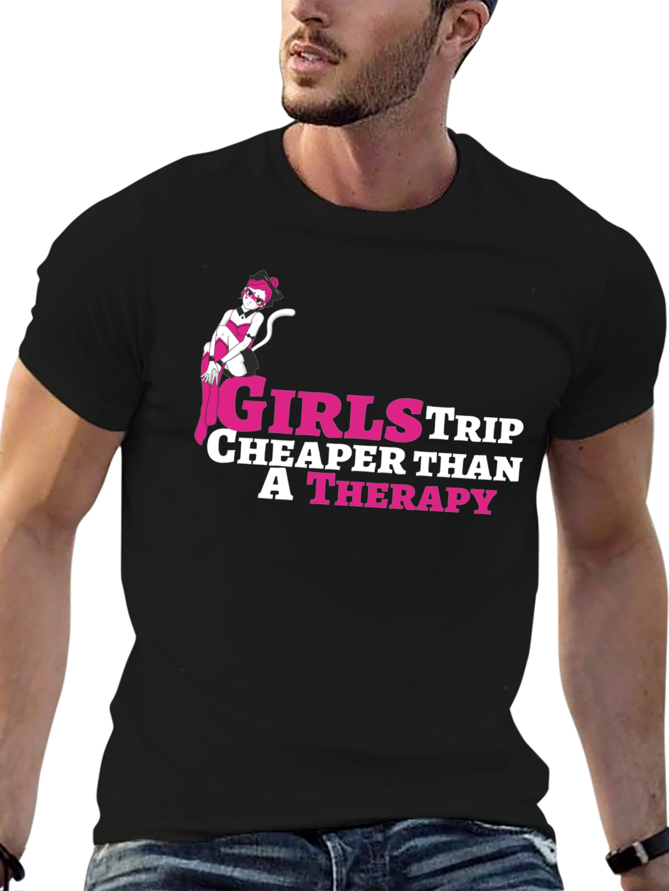 Girls Trip Therapy T-Shirt - Novelty Graphic Tee