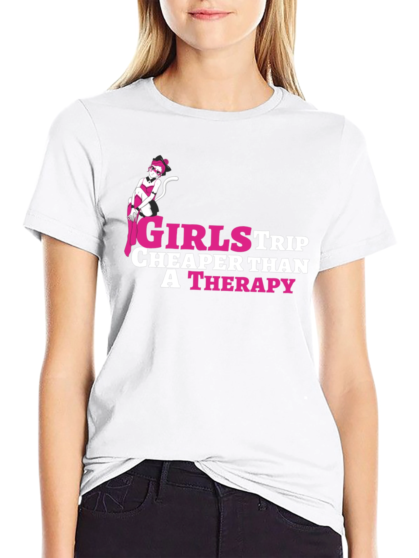 Girls Trip Therapy T-Shirt - Novelty Graphic Tee