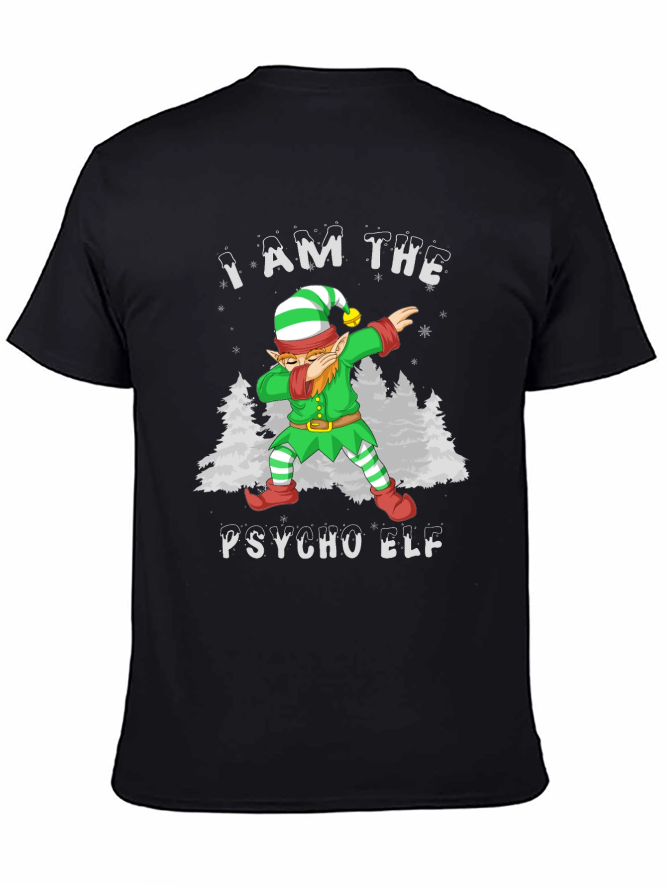 Psycho Elf Dabbing Christmas T-Shirt