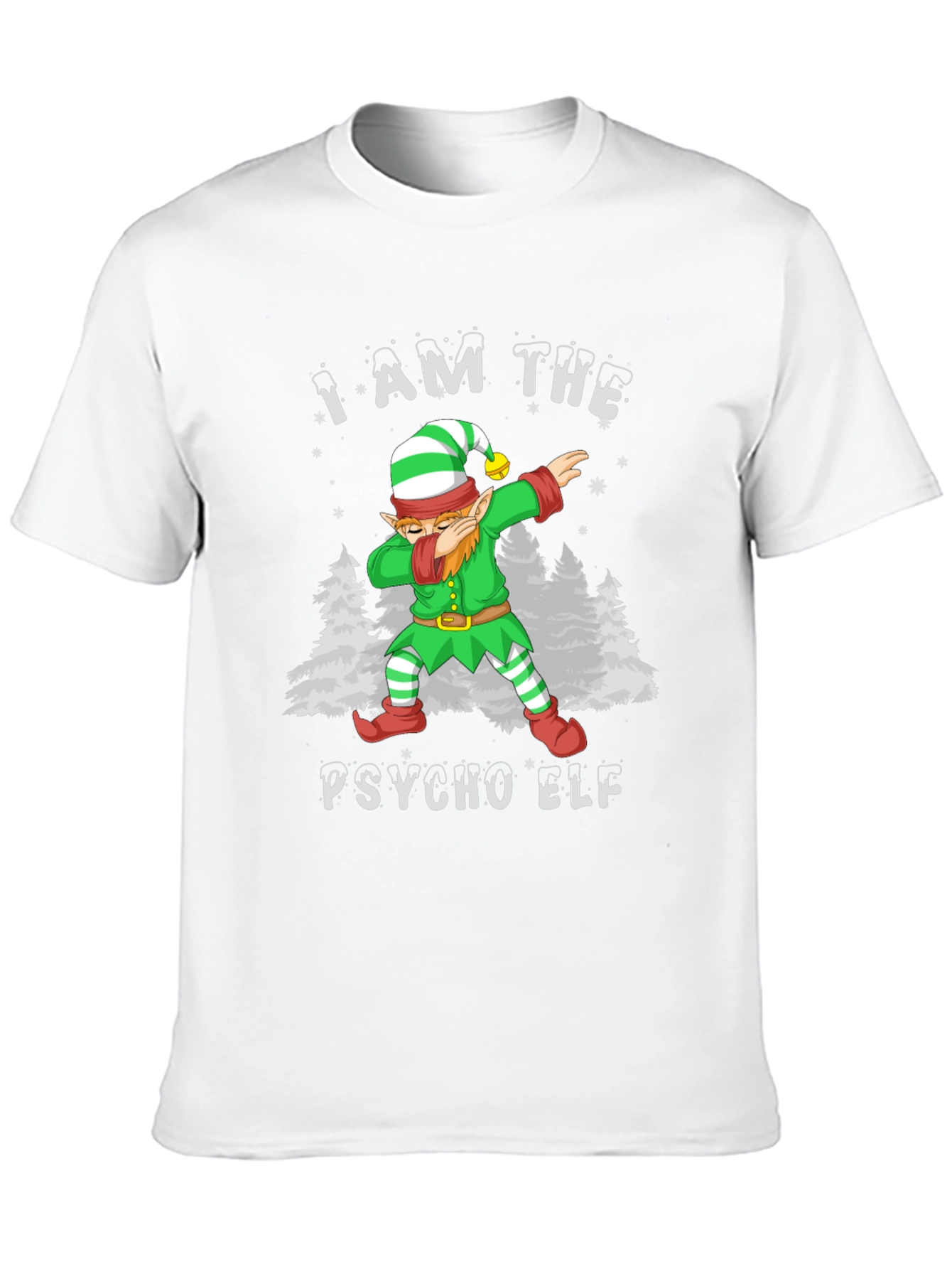 Psycho Elf Dabbing Christmas T-Shirt