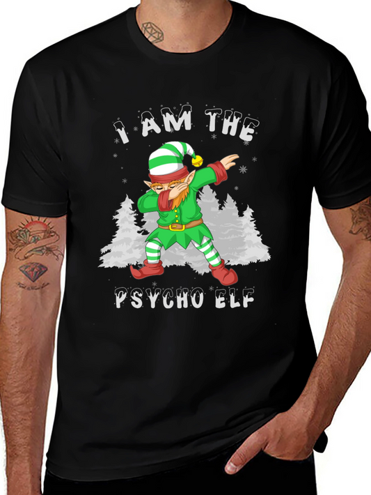 Psycho Elf Dabbing Christmas T-Shirt