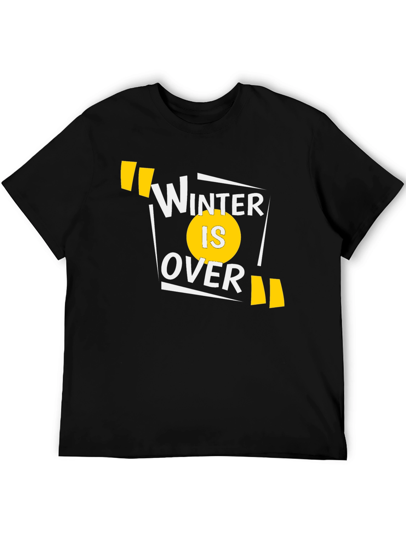 Winter is Over Graphic Tee - Black Cotton T-Shirt