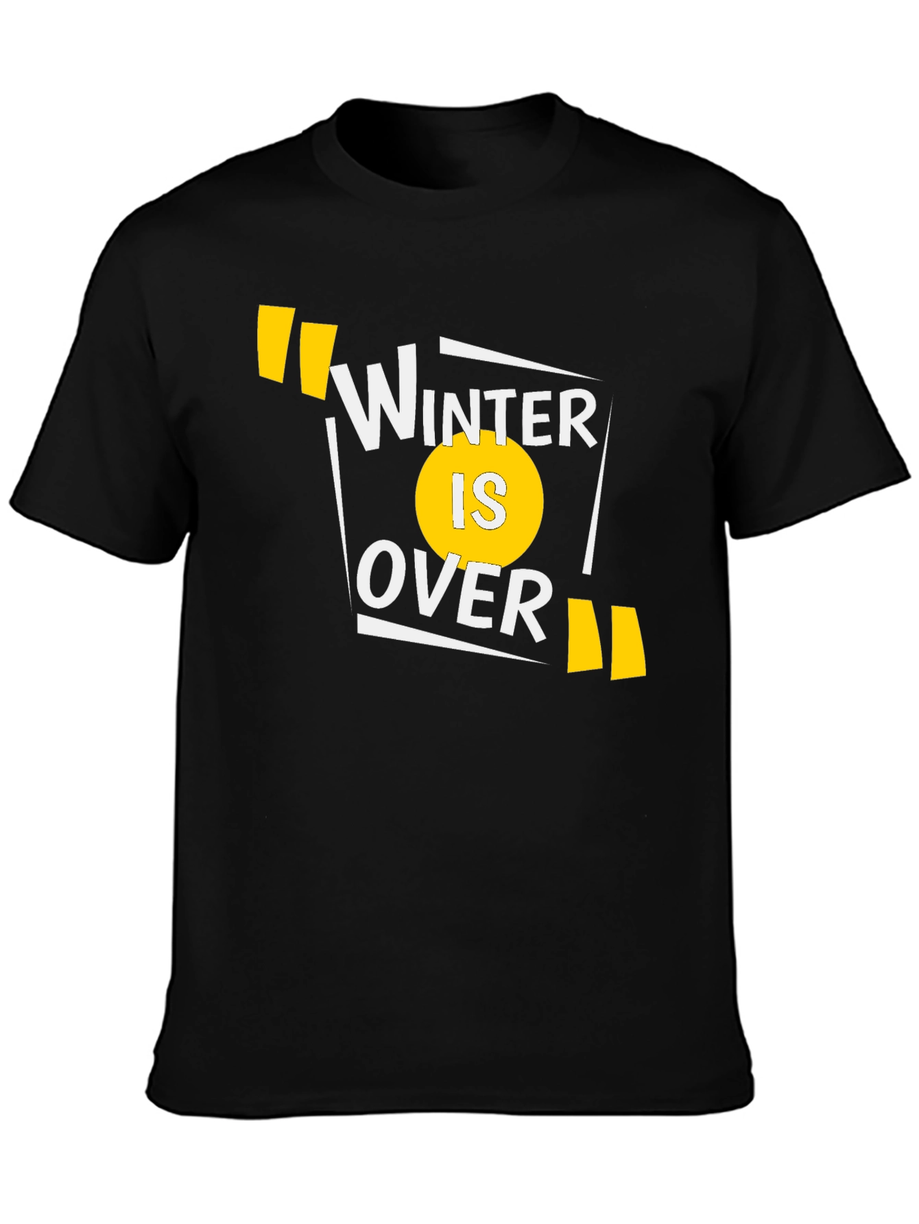 Winter is Over Graphic Tee - Black Cotton T-Shirt