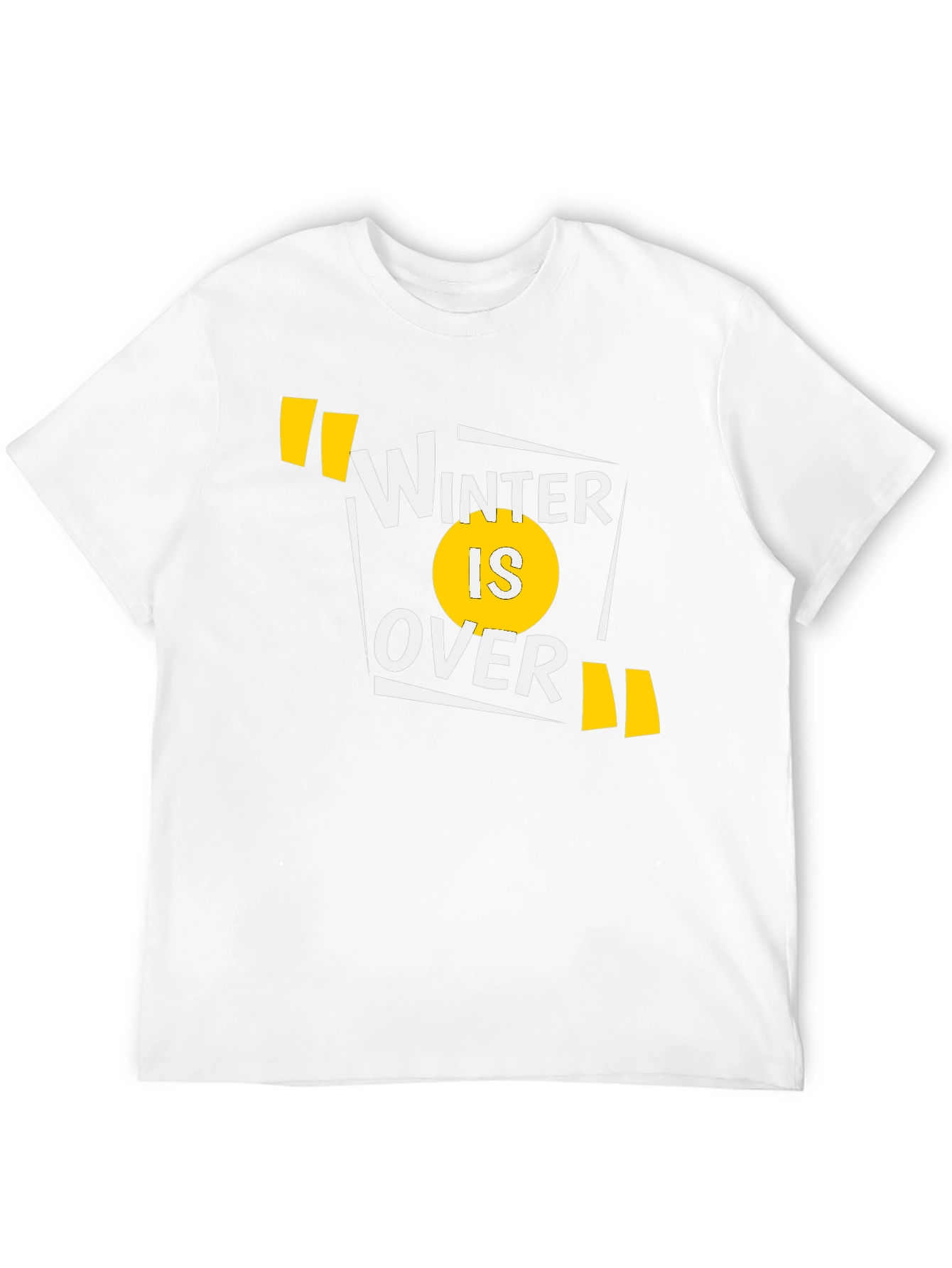 Winter is Over Graphic Tee - Black Cotton T-Shirt