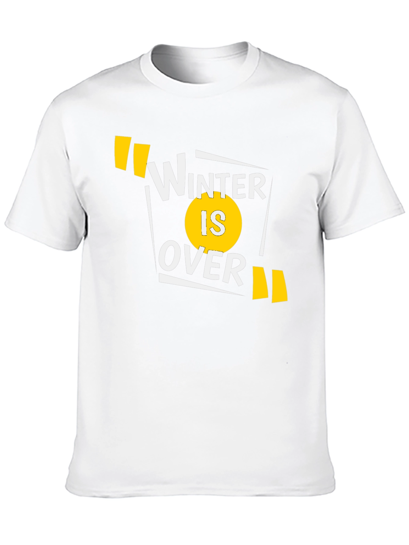Winter is Over Graphic Tee - Black Cotton T-Shirt