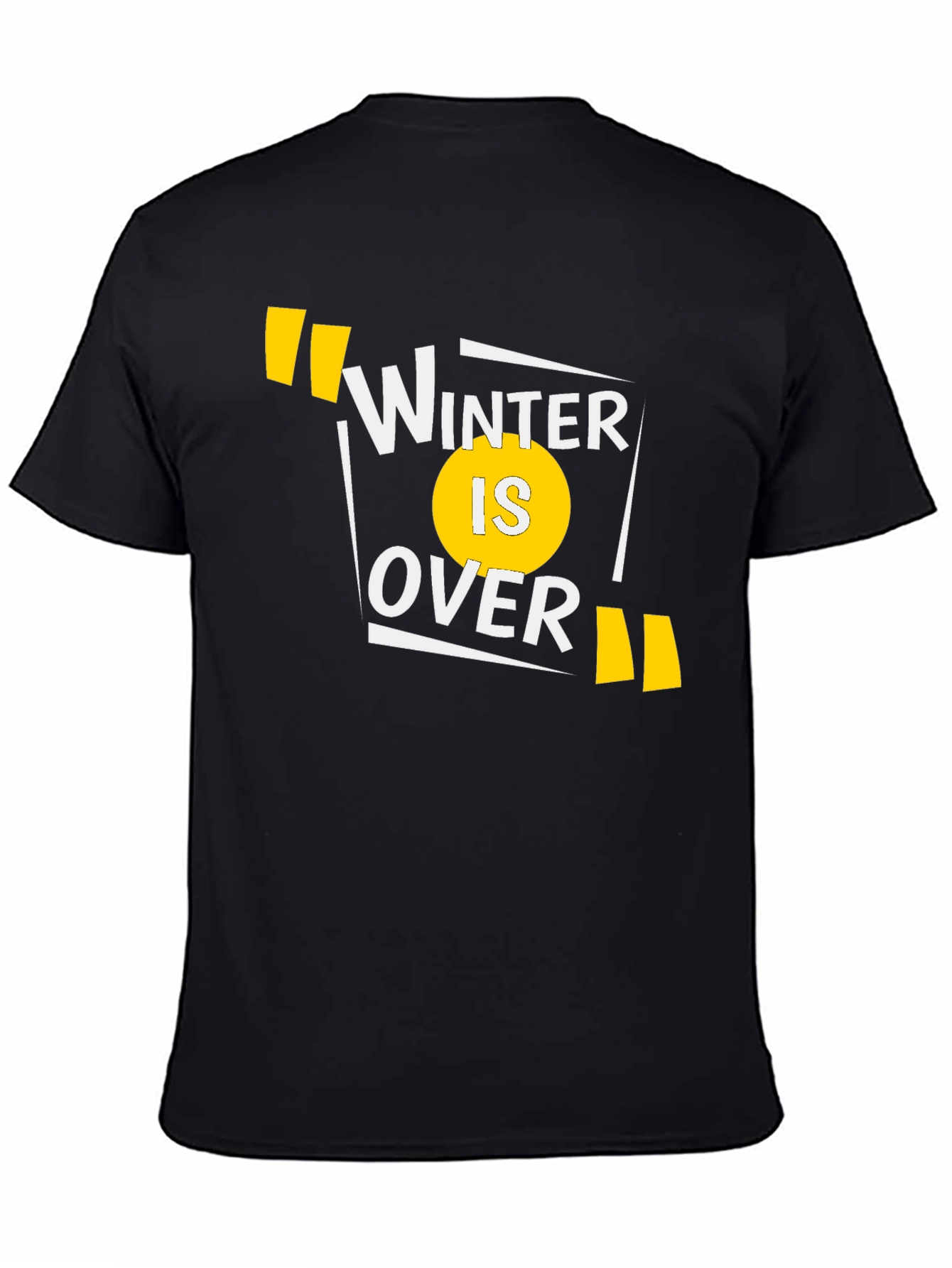 Winter is Over Graphic Tee - Black Cotton T-Shirt