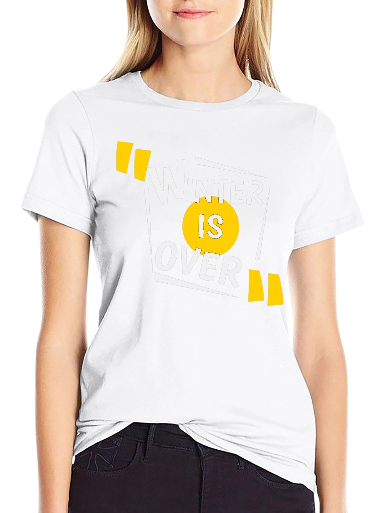 Winter is Over Graphic Tee - Black Cotton T-Shirt