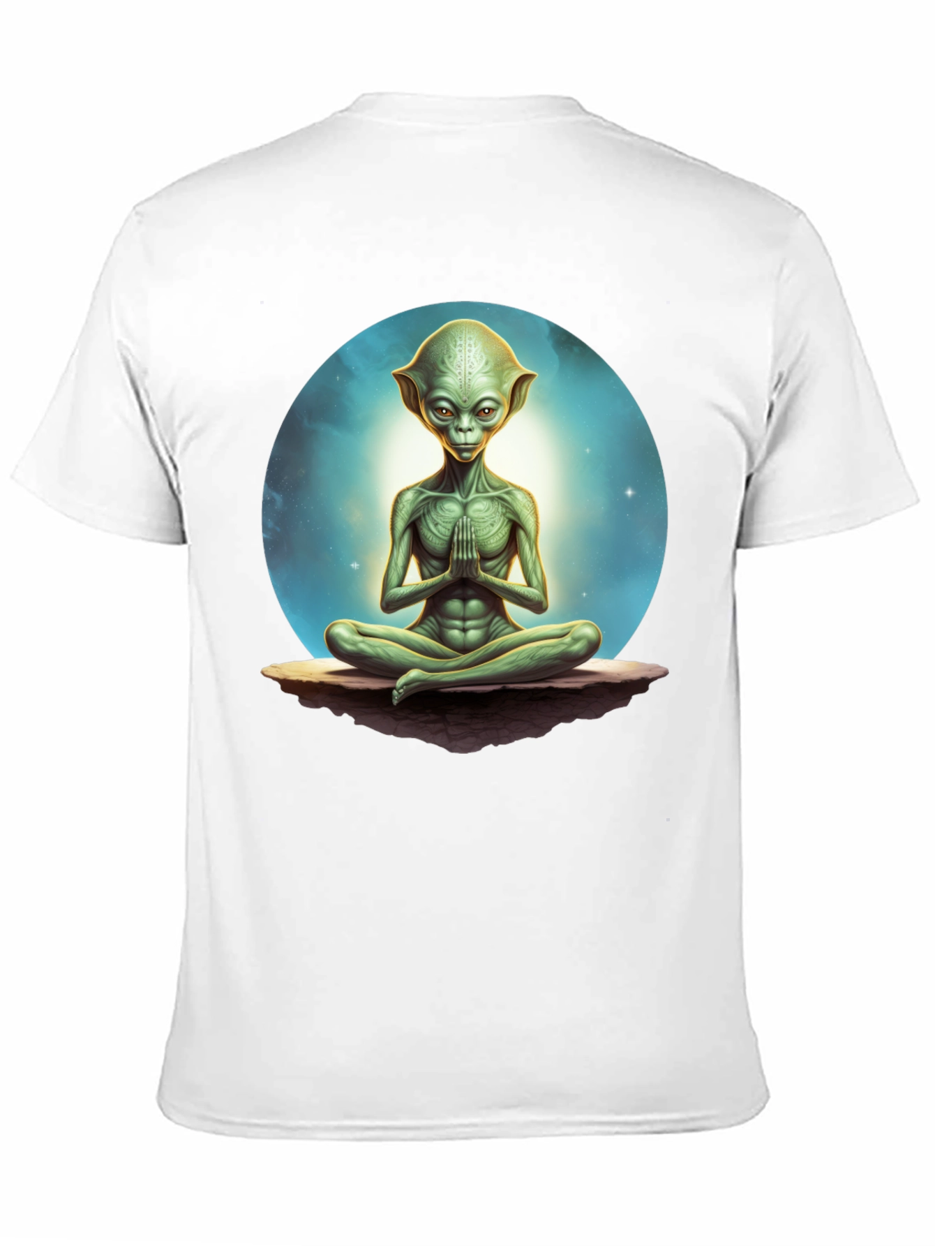 Meditating Alien Graphic Tee - Black