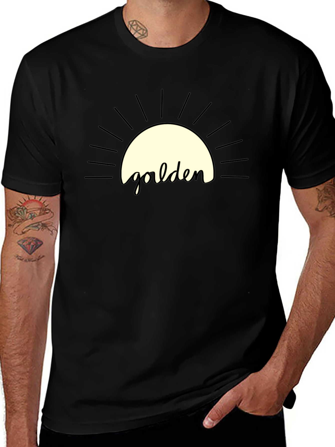 Golden Graphic Tee - Stylish Comfort