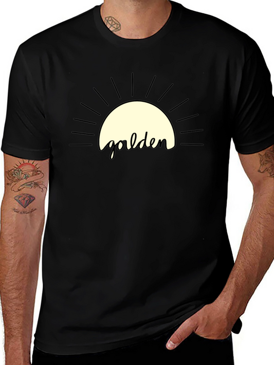 Golden Graphic Tee - Stylish Comfort