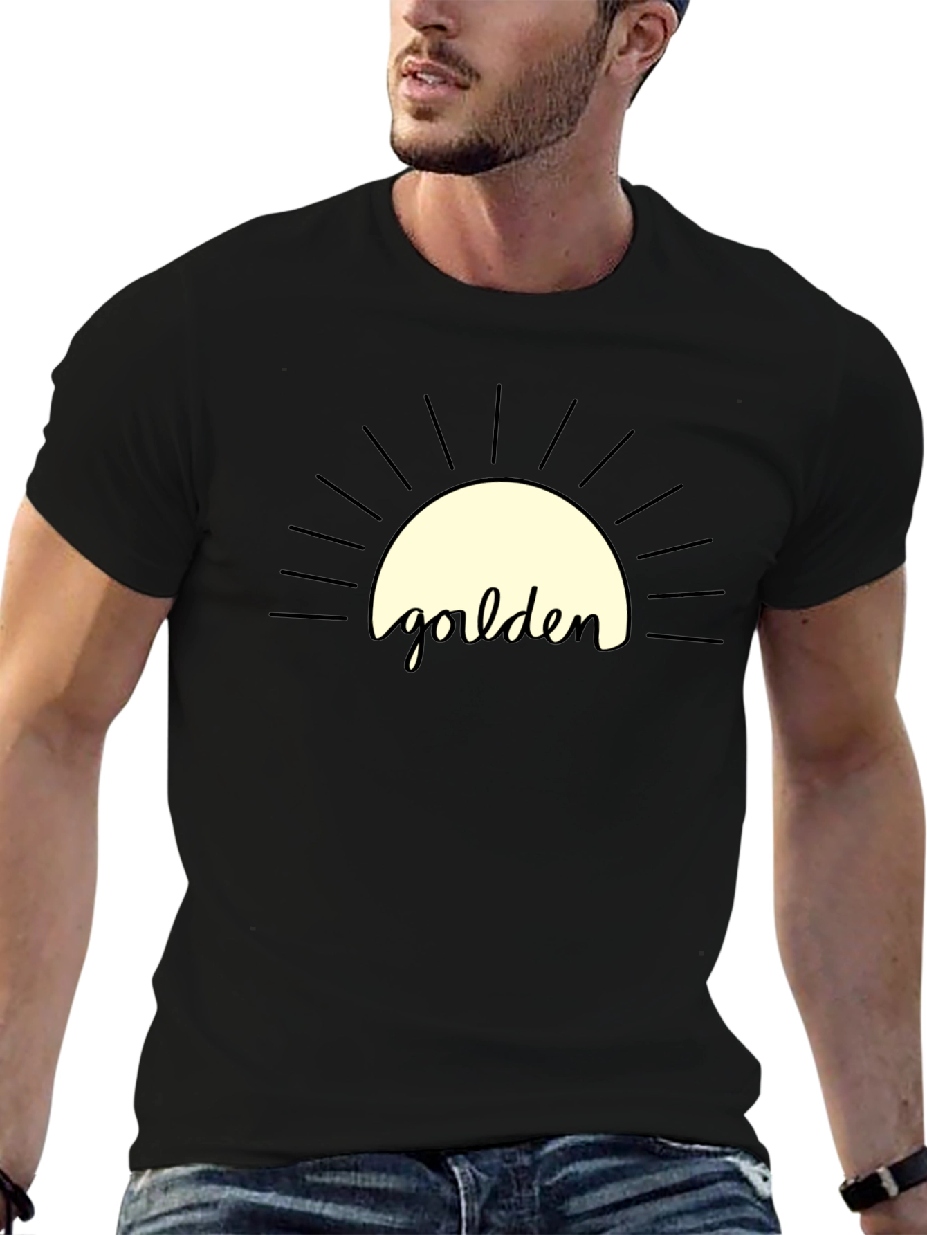 Golden Graphic Tee - Stylish Comfort
