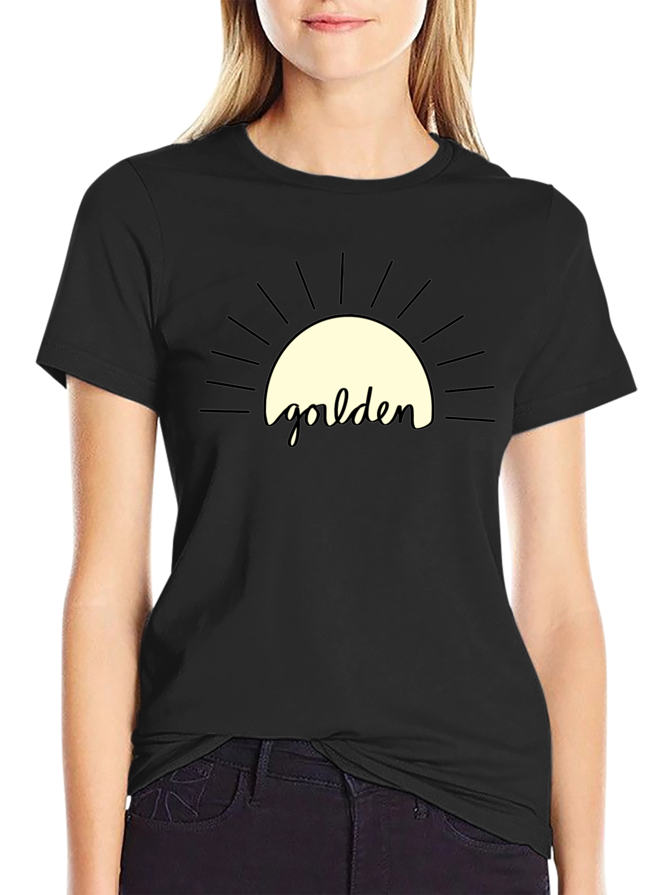 Golden Graphic Tee - Stylish Comfort