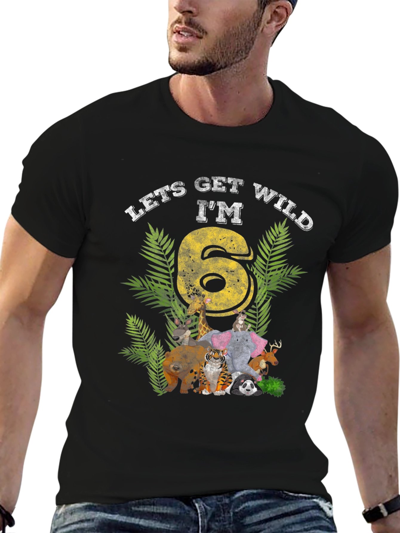 Lets Get Wild Im 6 Birthday T-Shirt