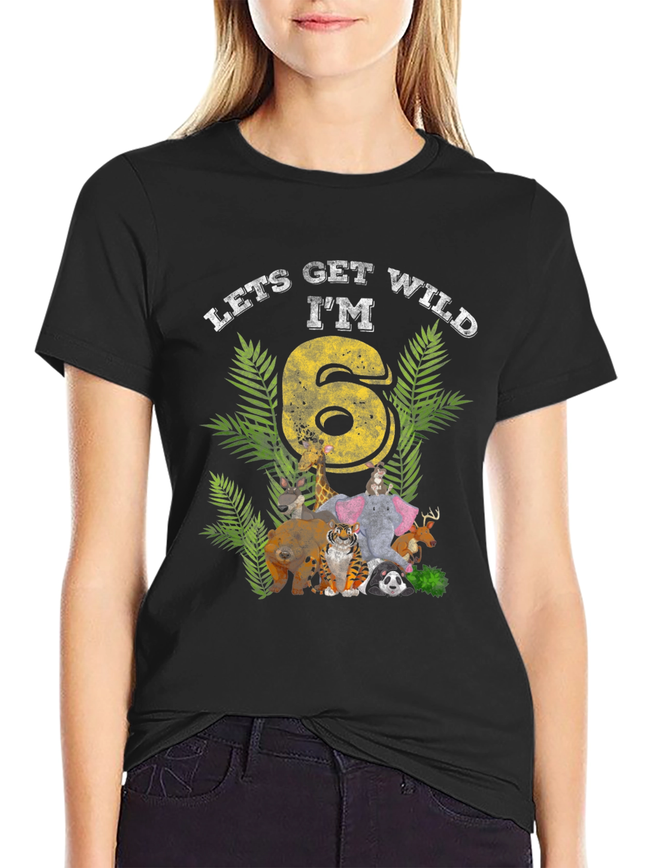 Lets Get Wild Im 6 Birthday T-Shirt