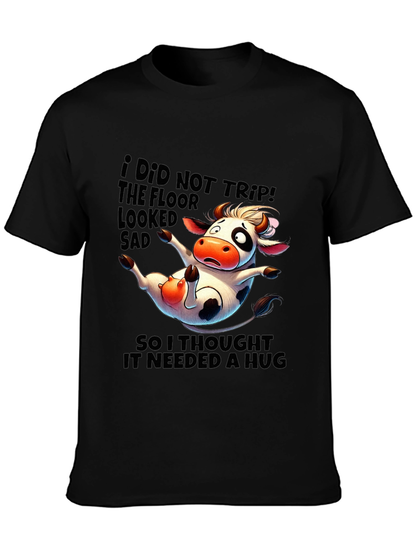 Funny Cow Hug T-Shirt - Cute Graphic Tee