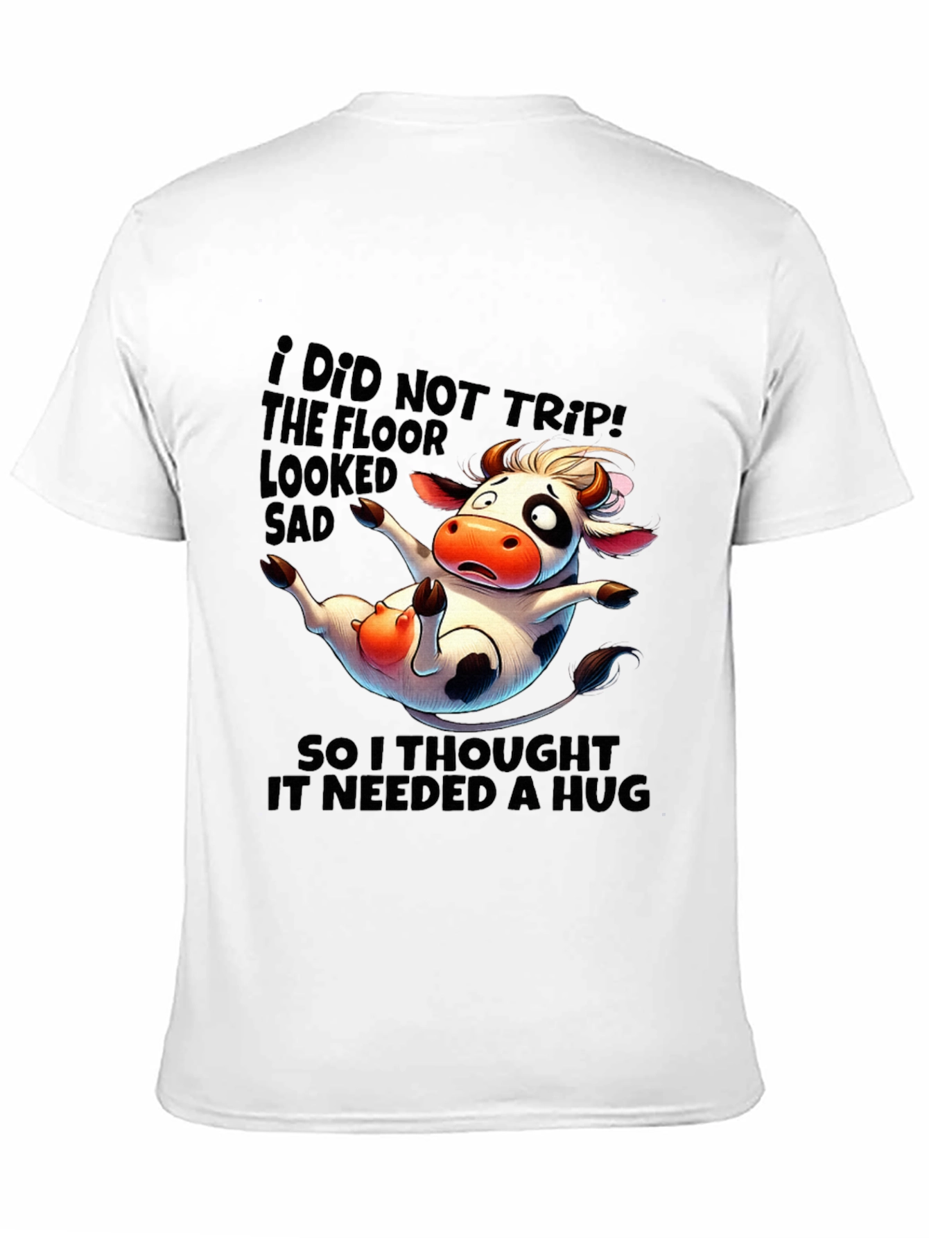 Funny Cow Hug T-Shirt - Cute Graphic Tee