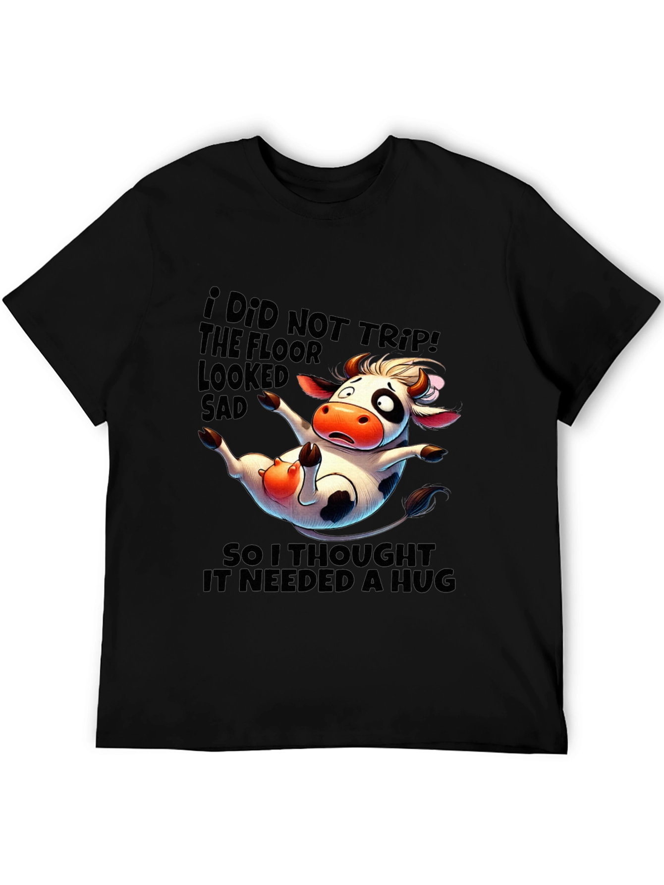 Funny Cow Hug T-Shirt - Cute Graphic Tee