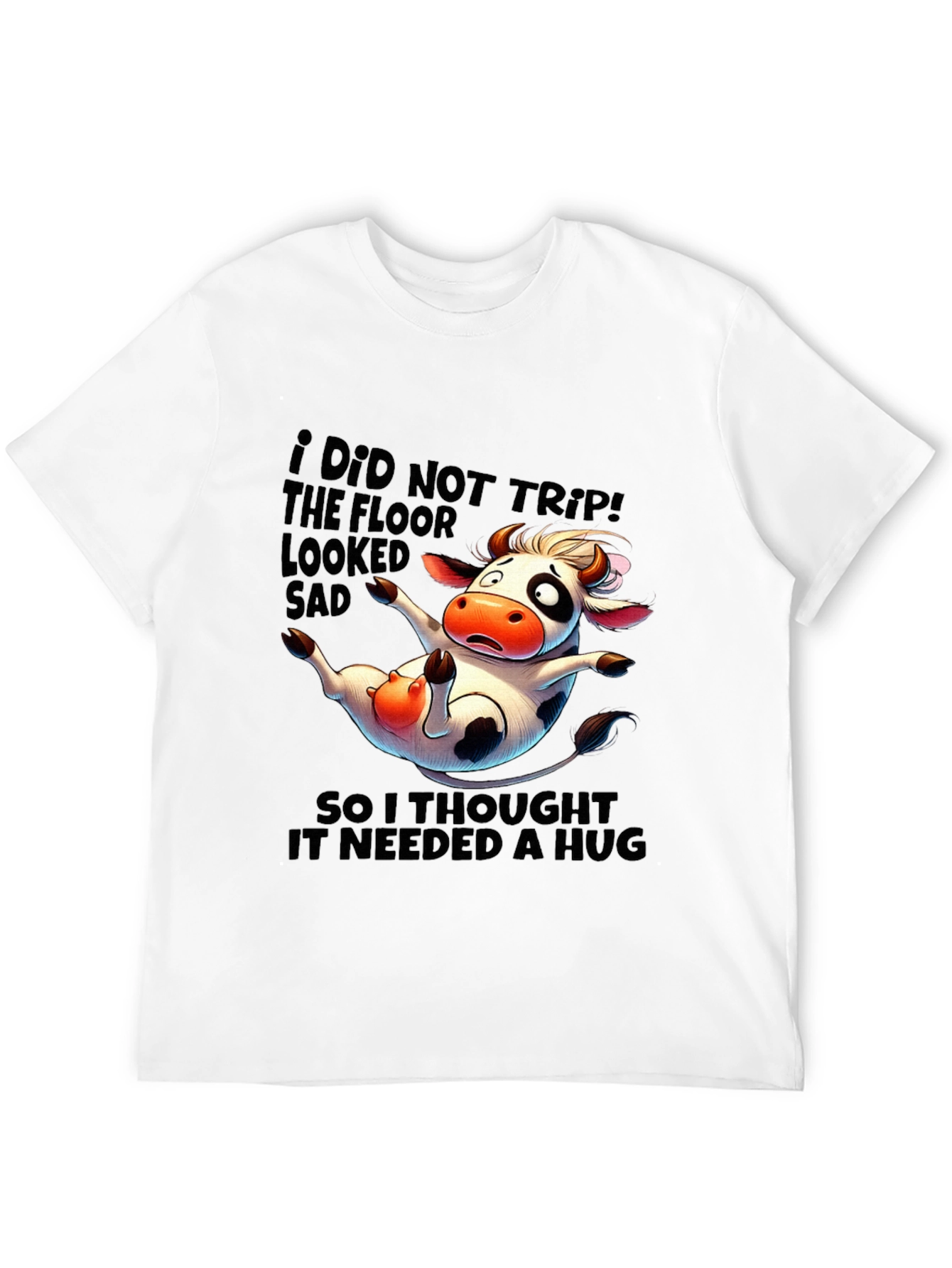 Funny Cow Hug T-Shirt - Cute Graphic Tee