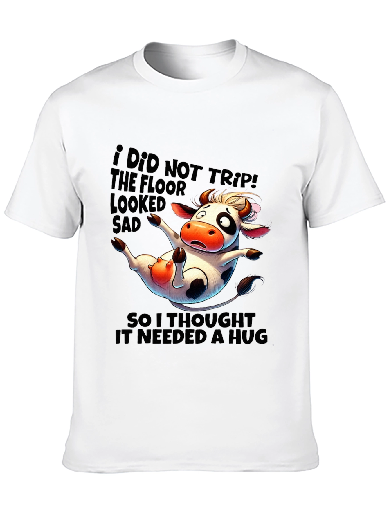 Funny Cow Hug T-Shirt - Cute Graphic Tee