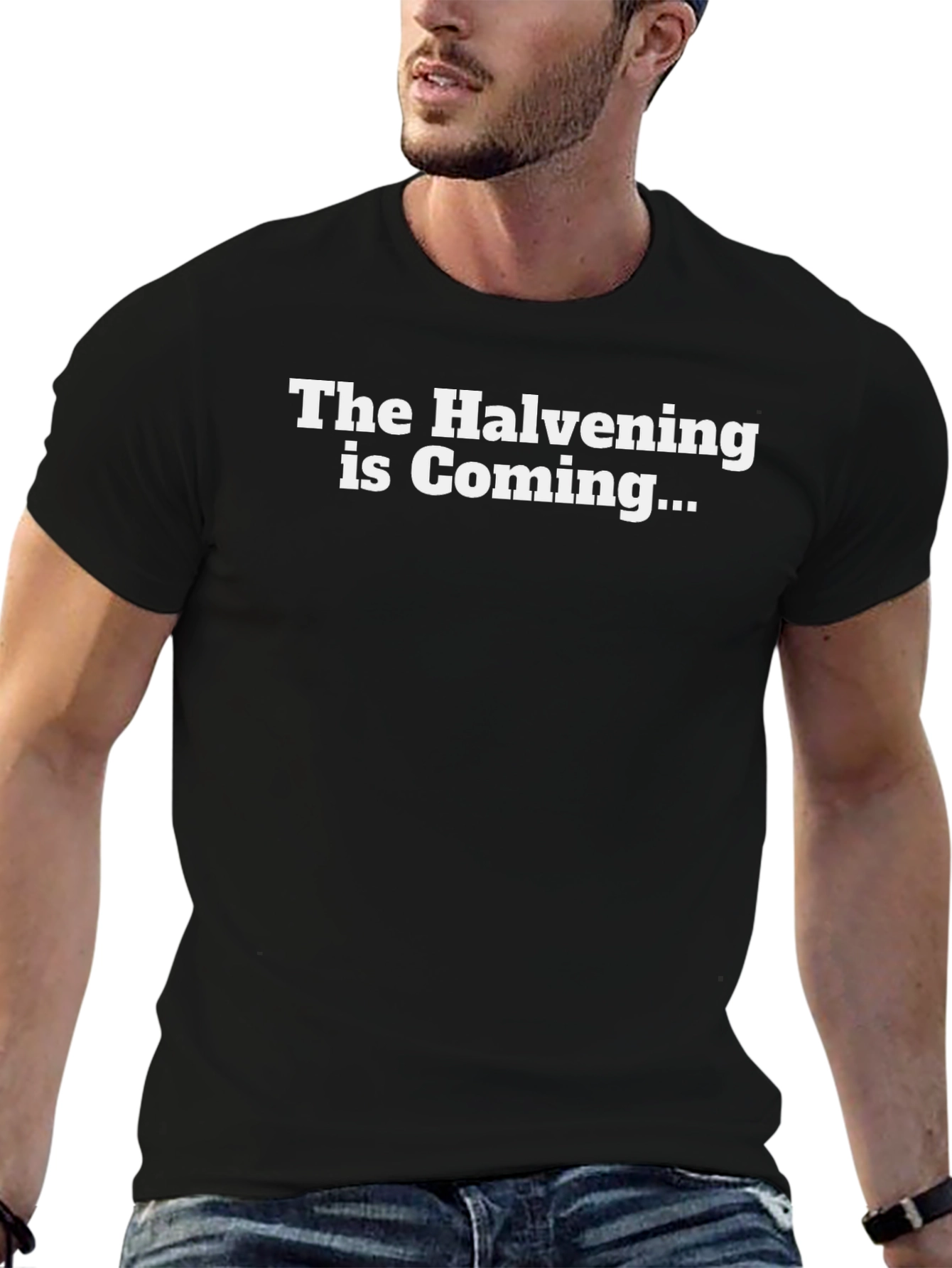 The Halvening is Coming Black T-Shirt