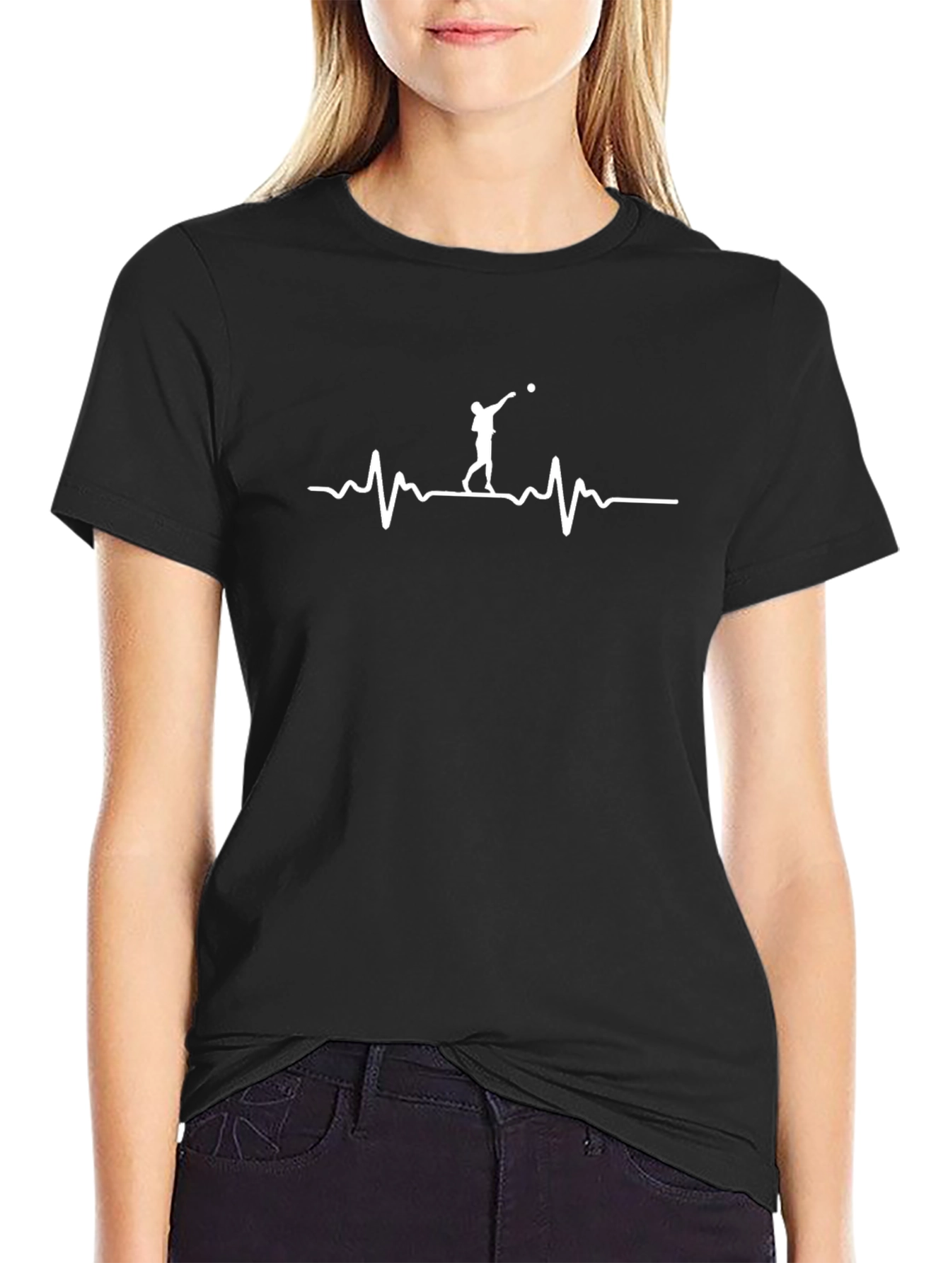 Heartbeat Thrower Graphic Tee - Black Cotton T-Shirt