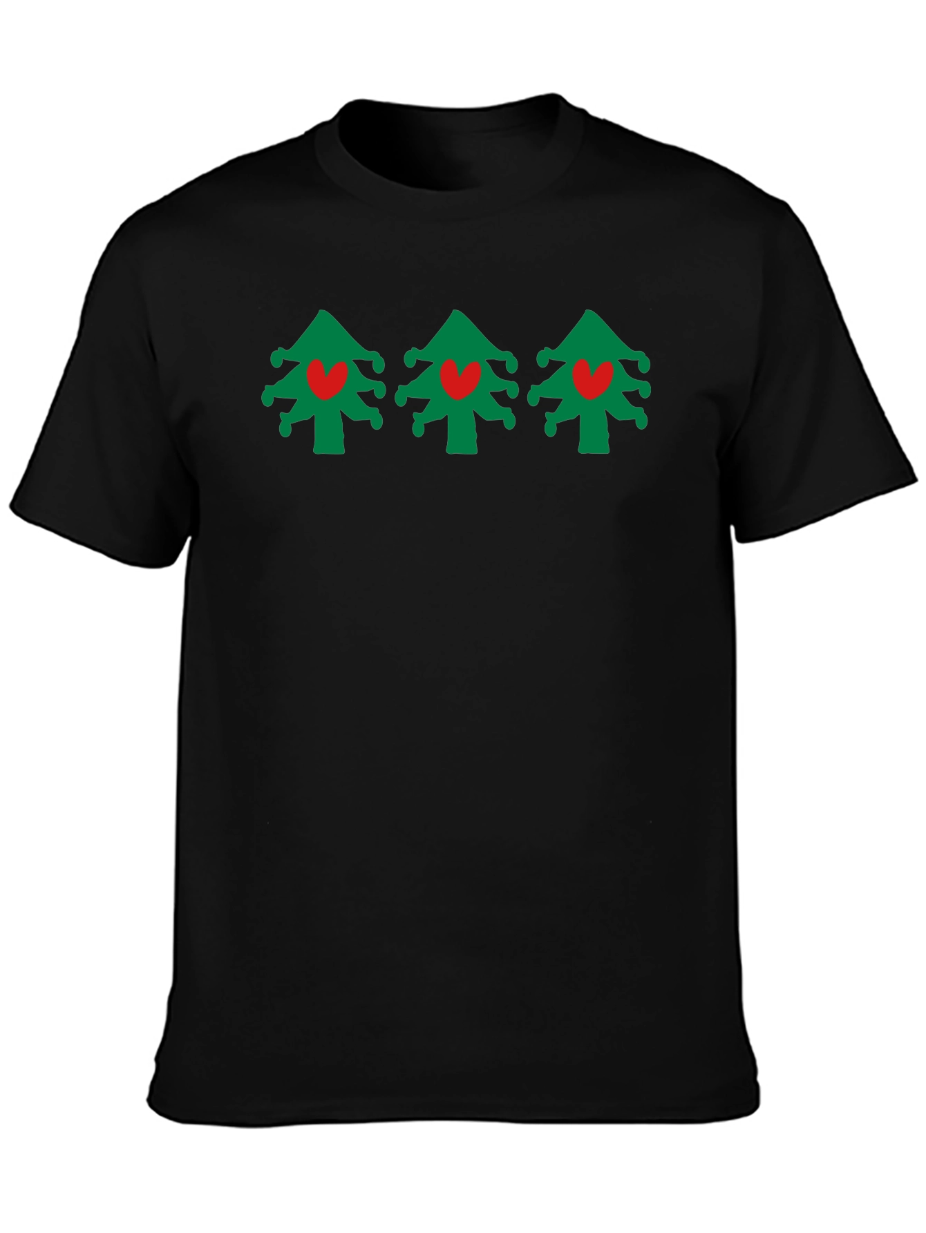 Festive Christmas Tree Heart T-Shirt