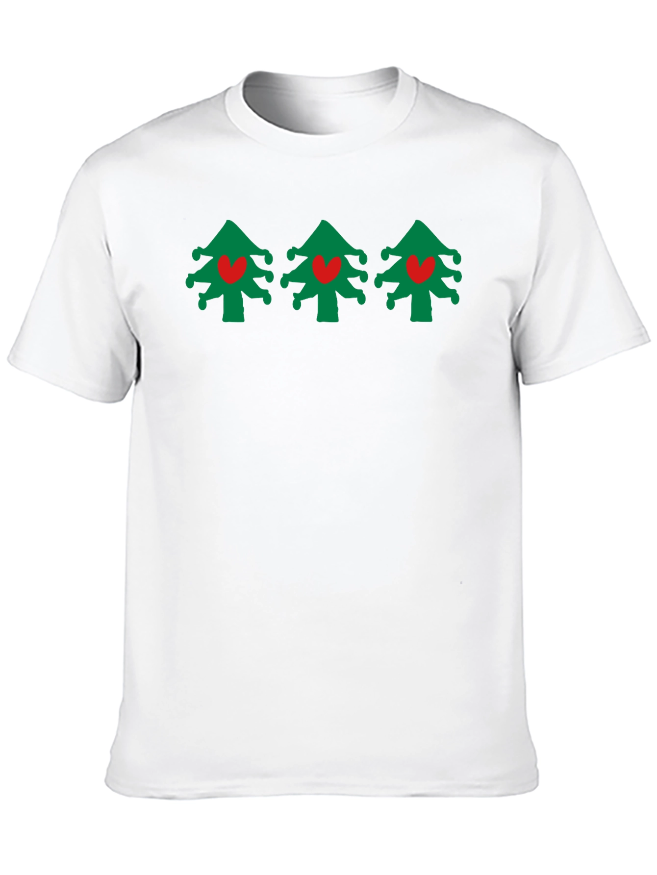 Festive Christmas Tree Heart T-Shirt