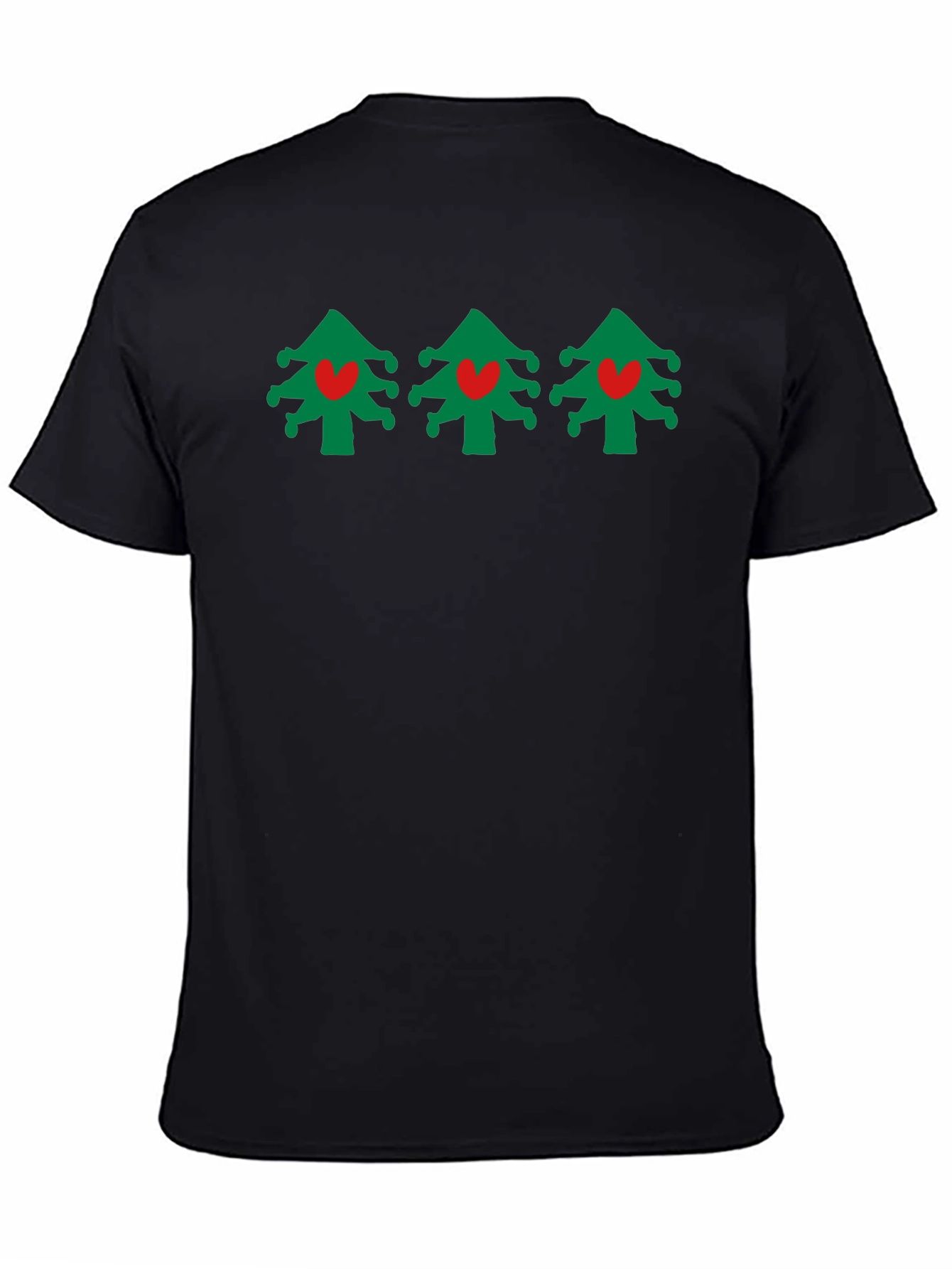 Festive Christmas Tree Heart T-Shirt