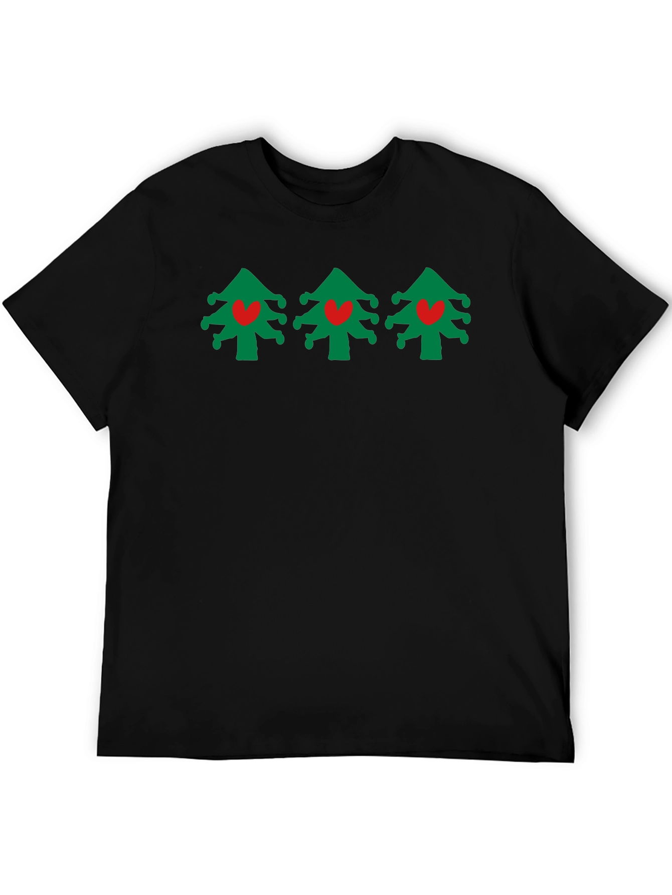 Festive Christmas Tree Heart T-Shirt