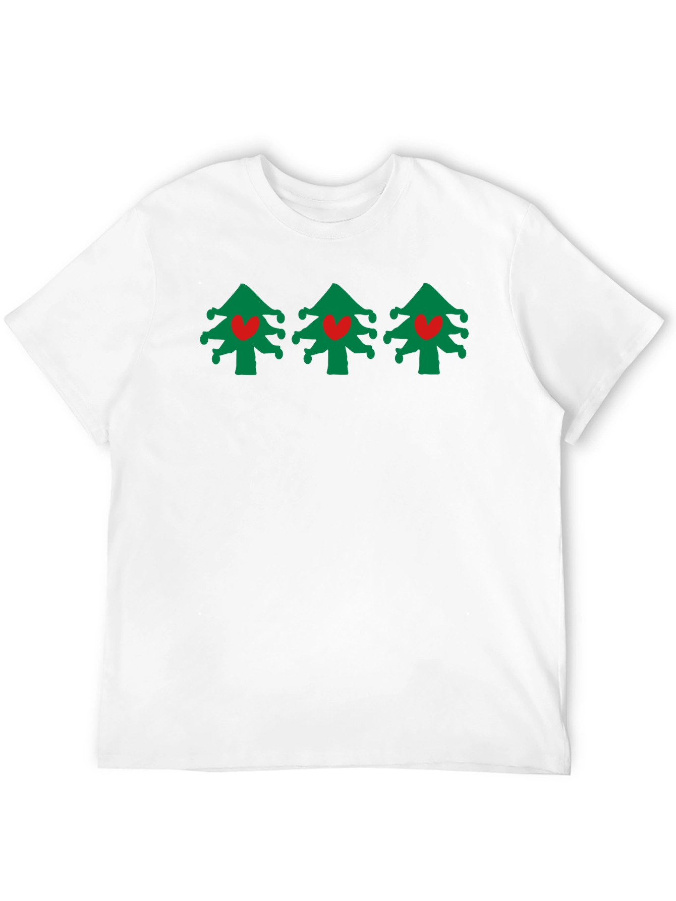 Festive Christmas Tree Heart T-Shirt