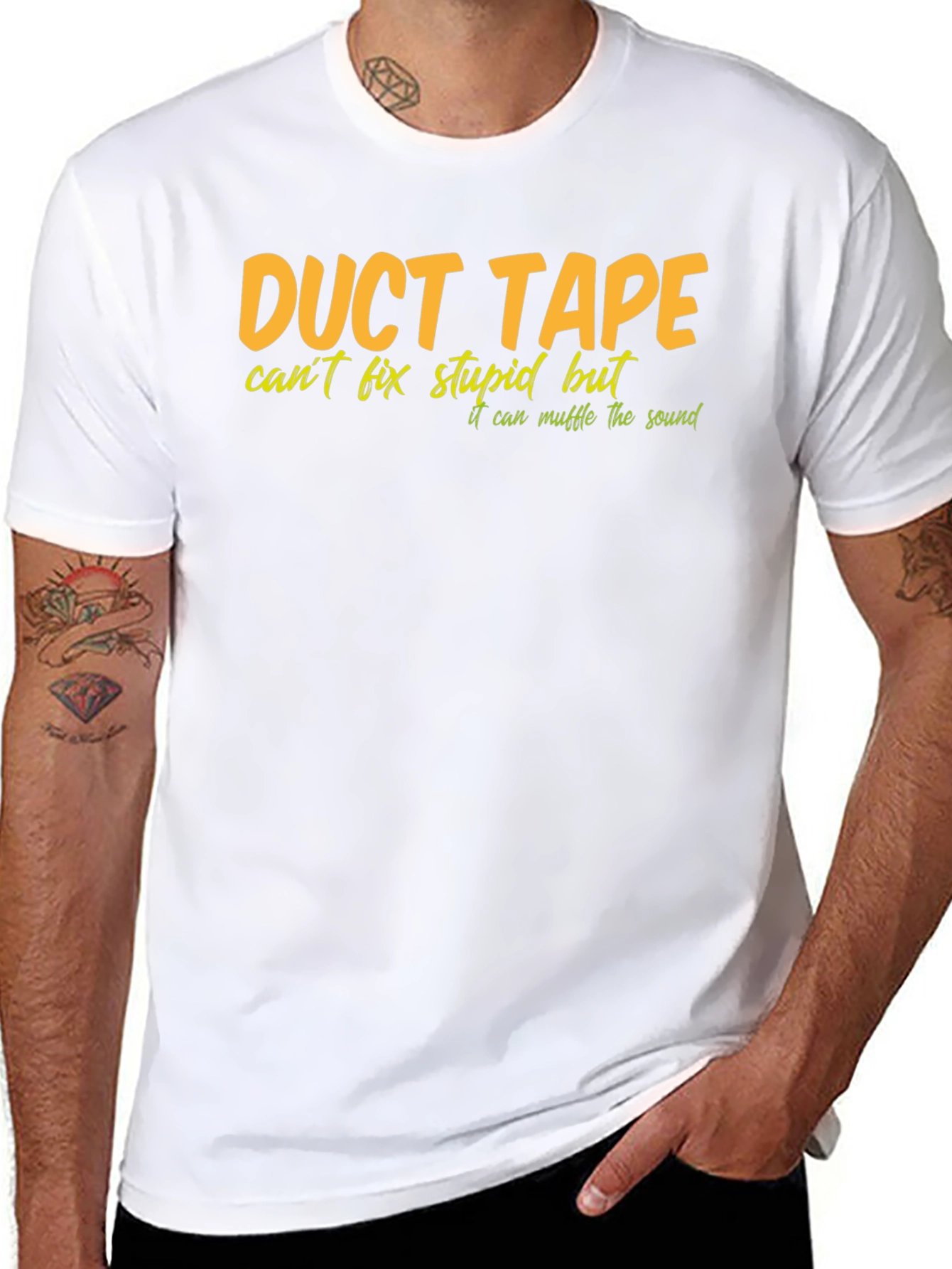 Duct Tape Fix Stupid T-Shirt - Funny Graphic Tee