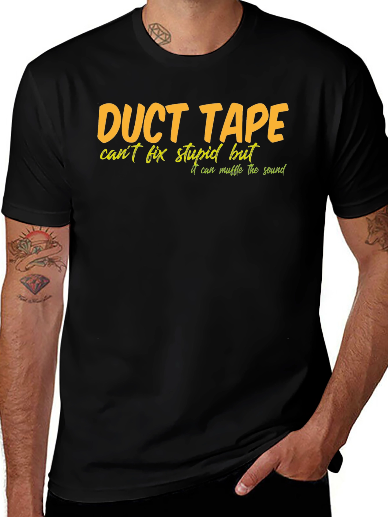 Duct Tape Fix Stupid T-Shirt - Funny Graphic Tee