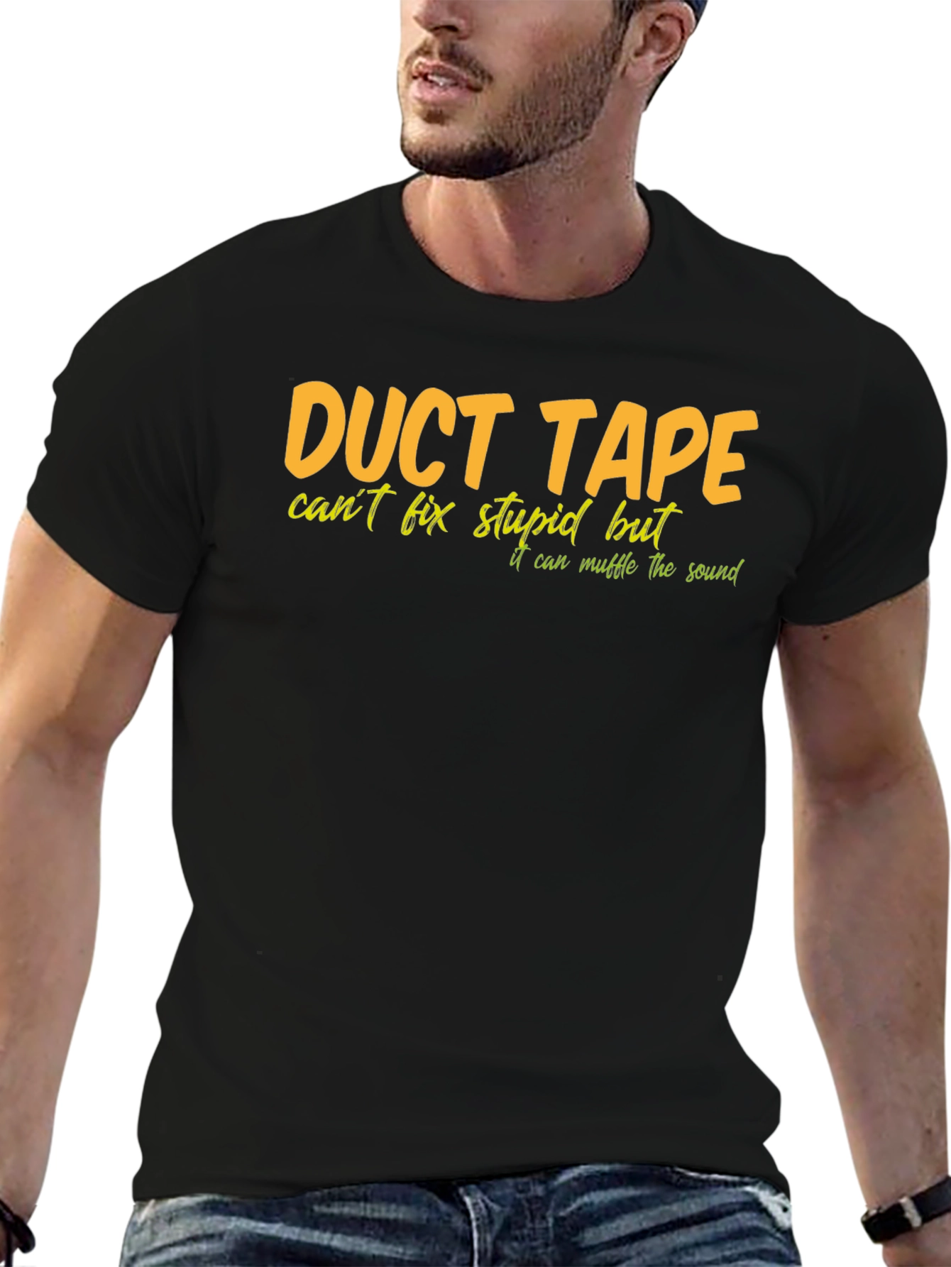 Duct Tape Fix Stupid T-Shirt - Funny Graphic Tee