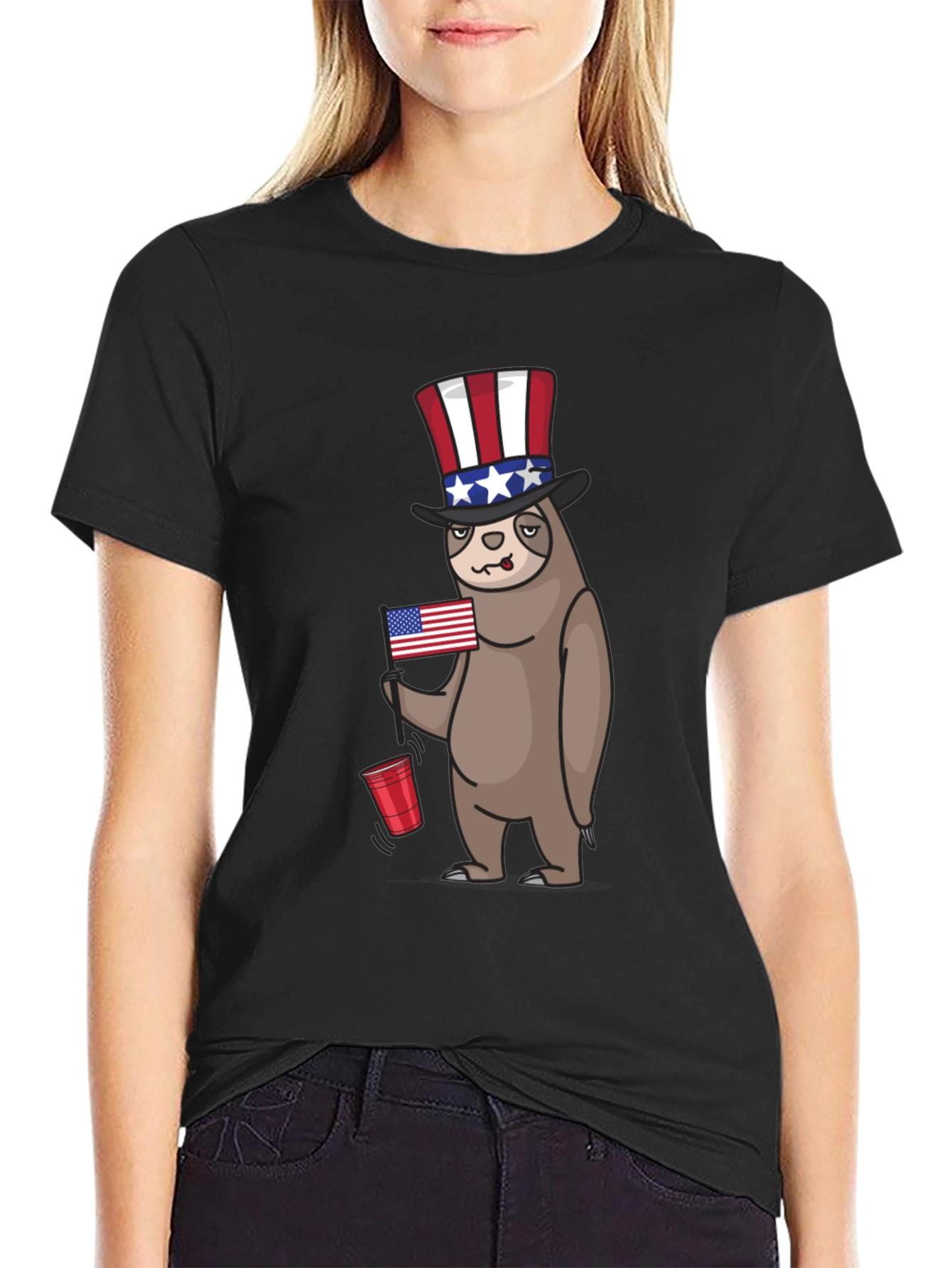 Patriotic Sloth T-Shirt