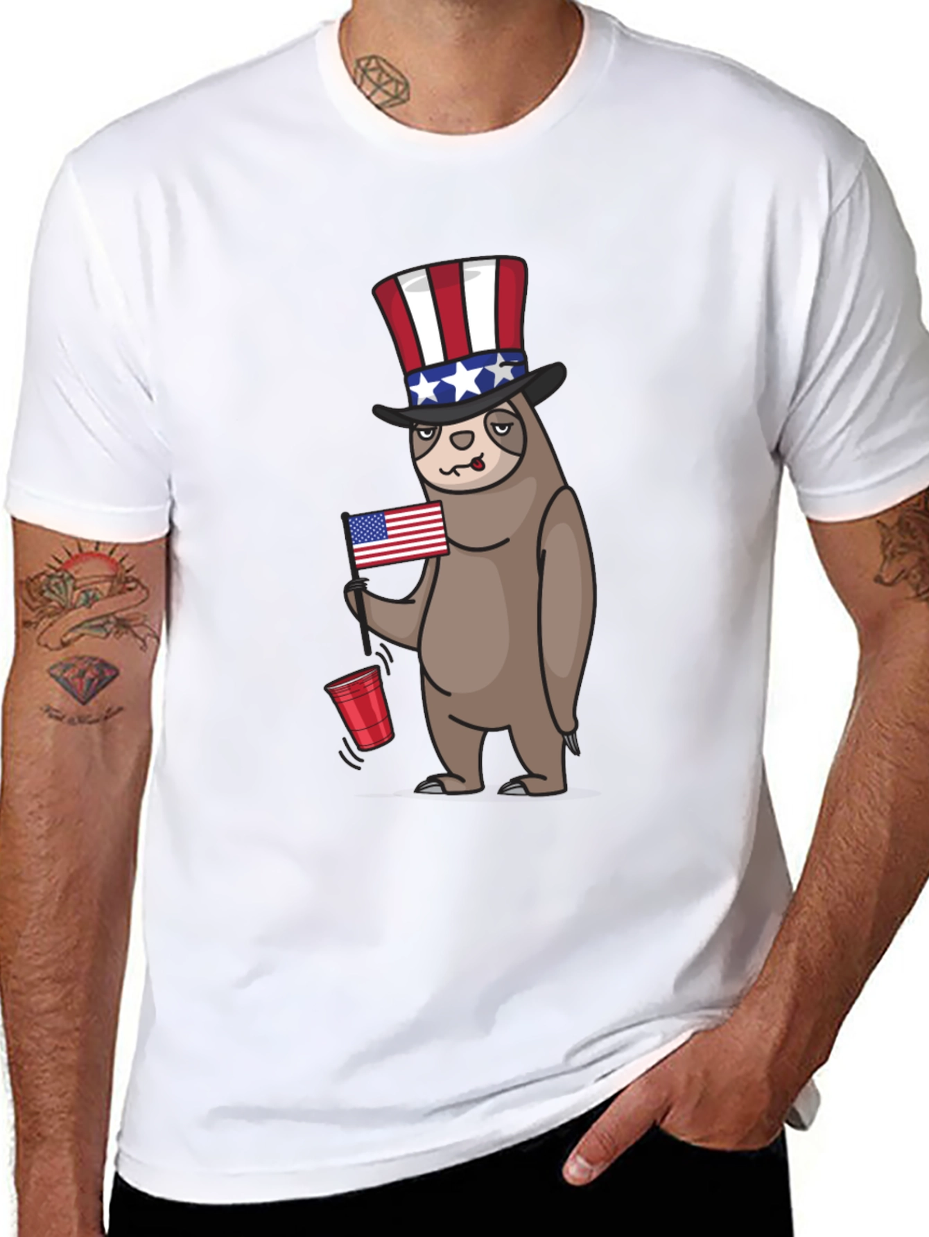 Patriotic Sloth T-Shirt