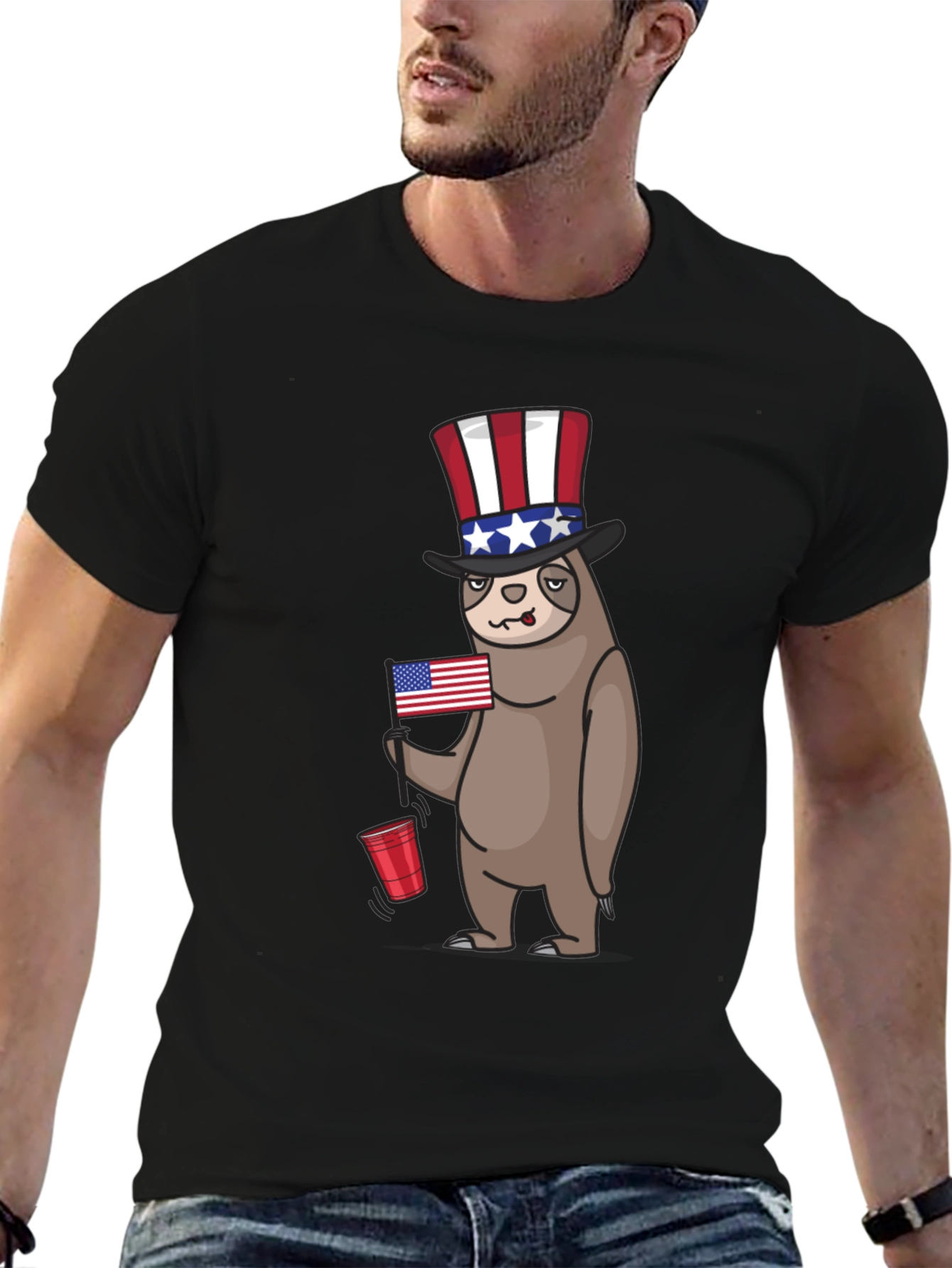Patriotic Sloth T-Shirt