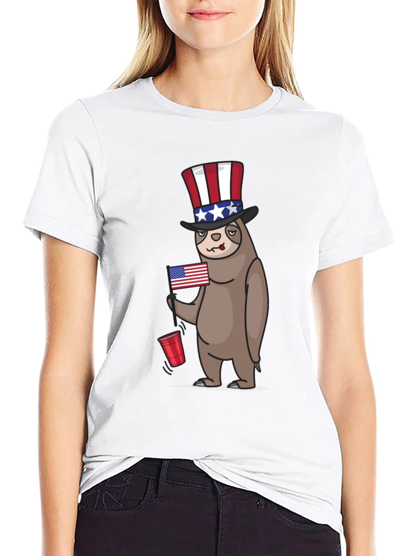 Patriotic Sloth T-Shirt