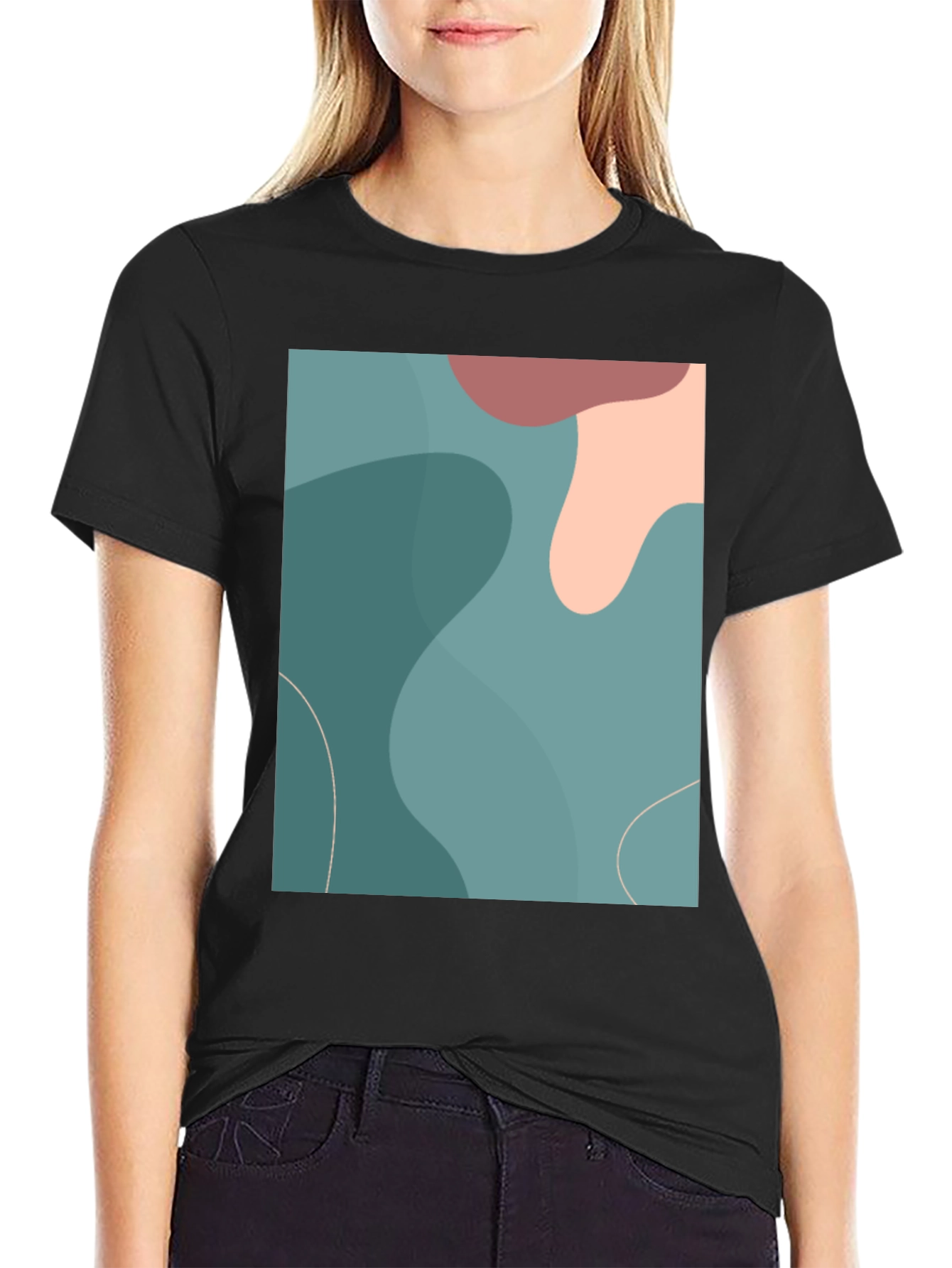 Abstract Art Graphic Tee - Modern Casual Shirt
