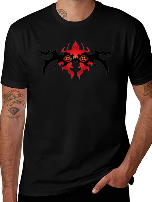 Mens Black T-Shirt with Eye Graphic