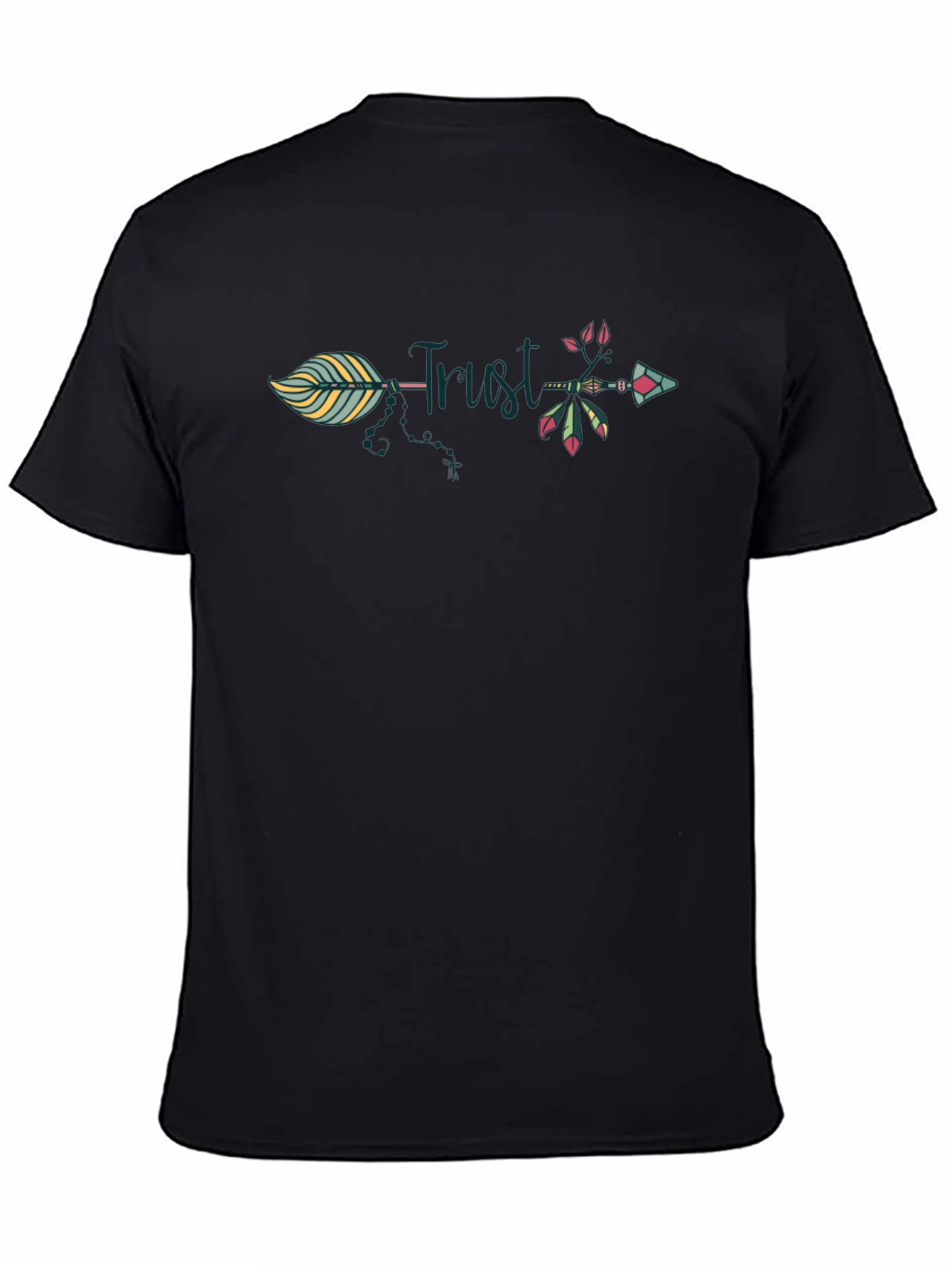 Trust Arrow Graphic Tee - Black Casual Shirt