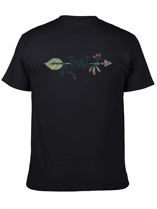 Trust Arrow Graphic Tee - Black Casual Shirt