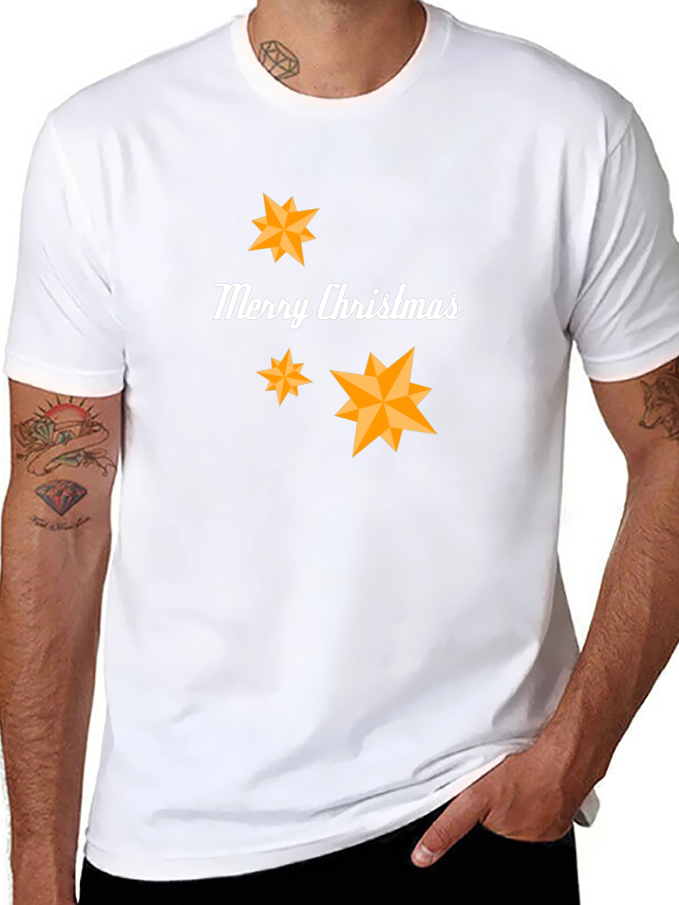 Merry Christmas Star Graphic T-Shirt