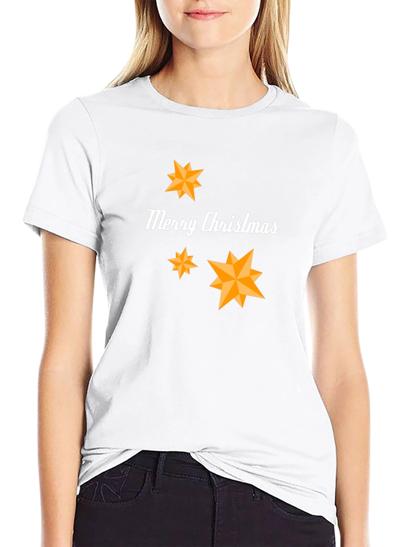 Merry Christmas Star Graphic T-Shirt