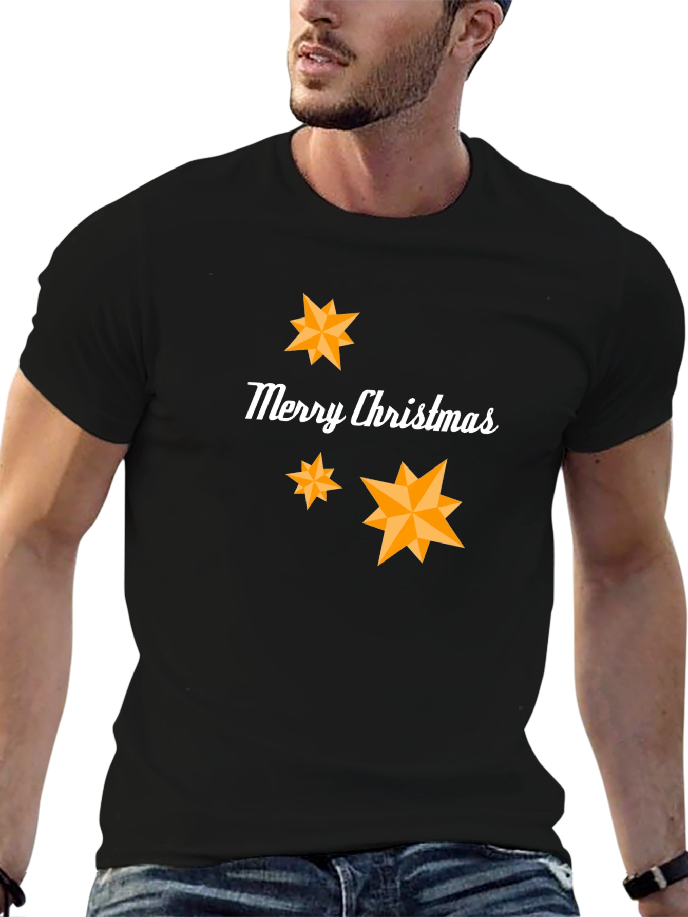 Merry Christmas Star Graphic T-Shirt