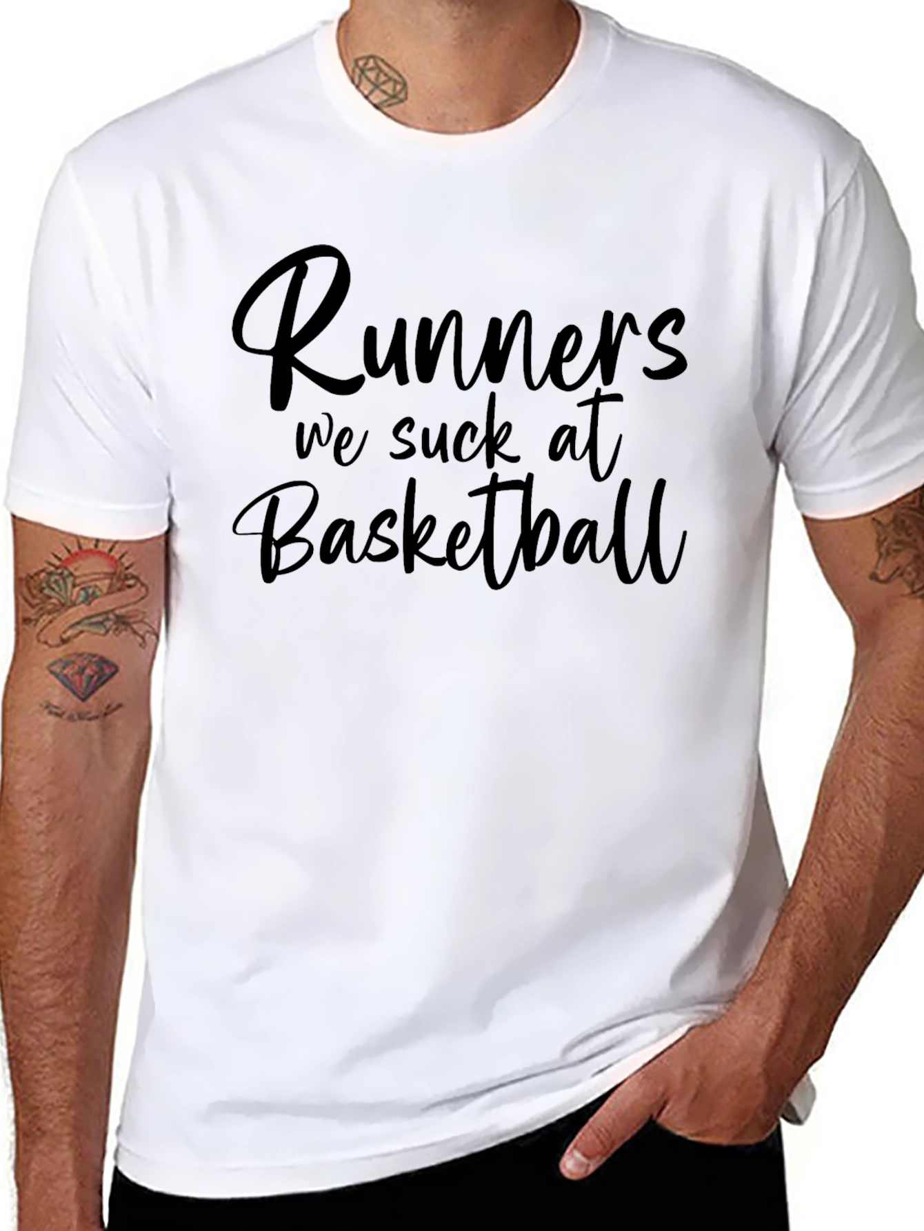 Runners We Suck at Basketball Graphic T-Shirt