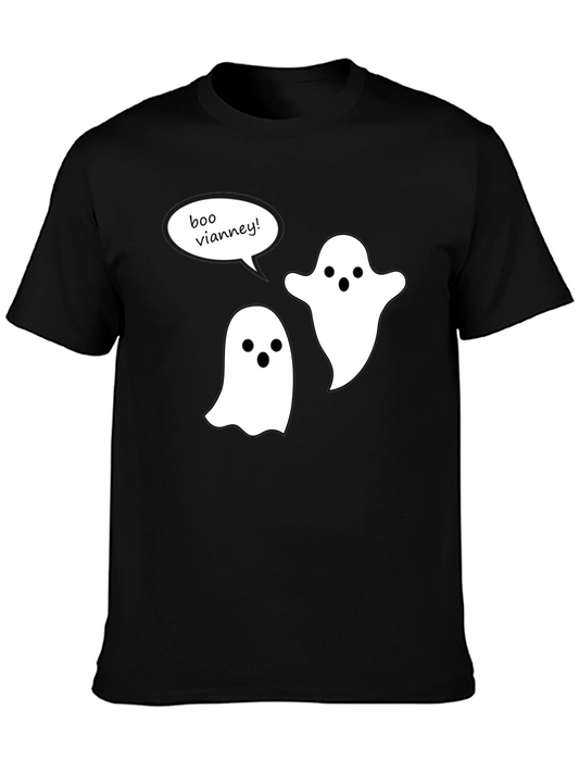 Boo Vianney Ghost Graphic Tee - Halloween Spirit
