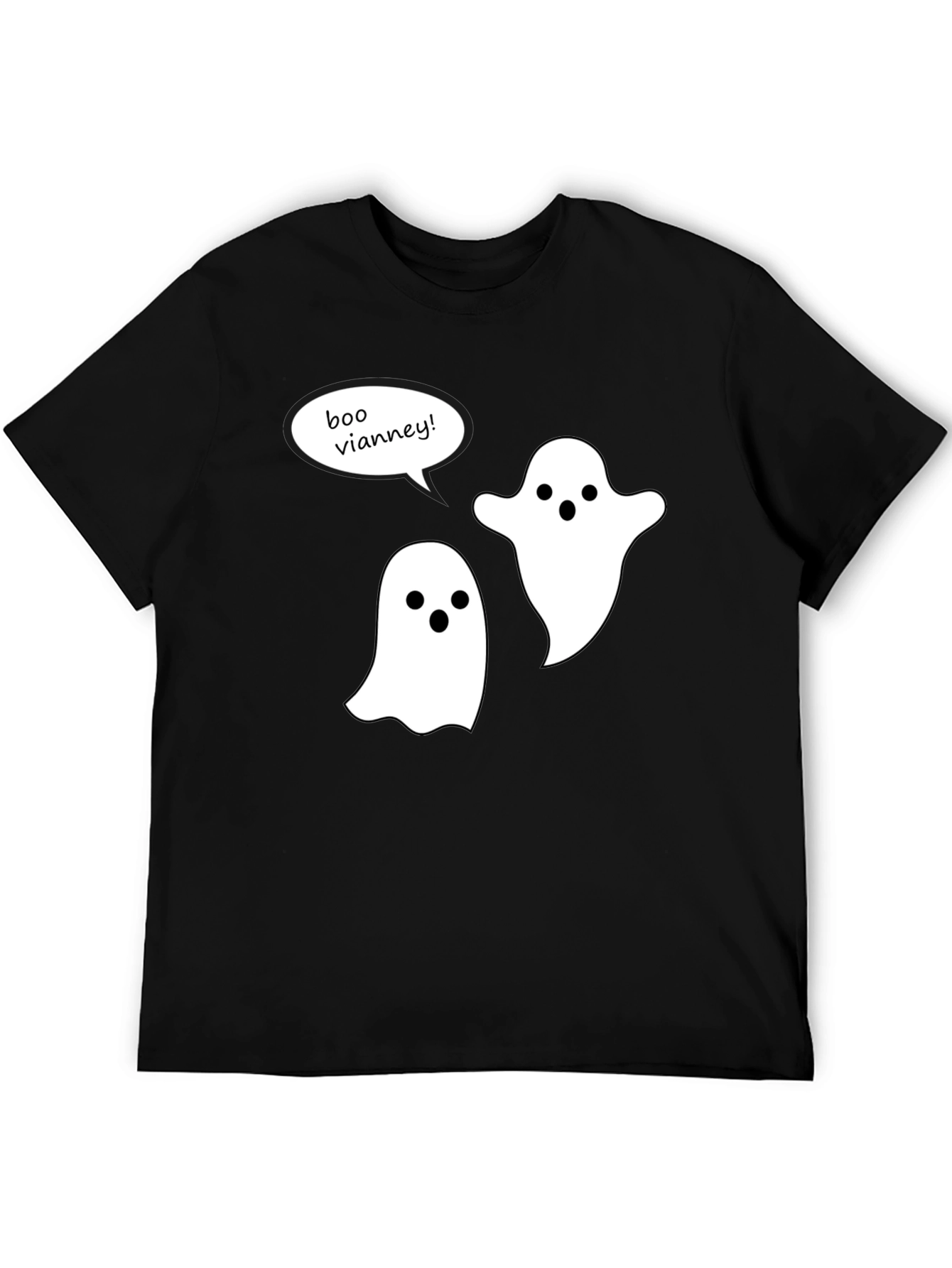 Boo Vianney Ghost Graphic Tee - Halloween Spirit