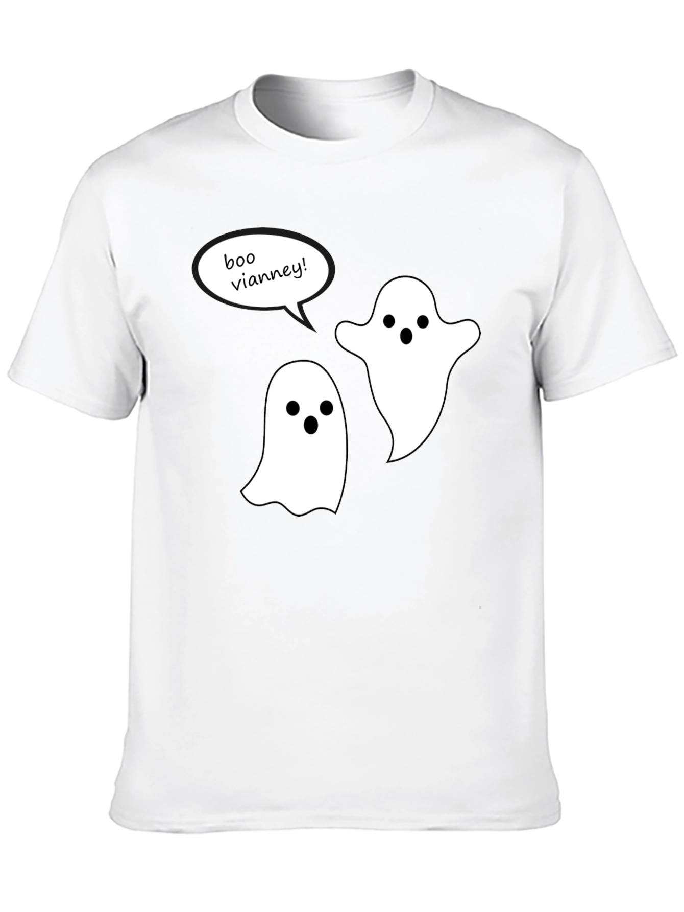 Boo Vianney Ghost Graphic Tee - Halloween Spirit